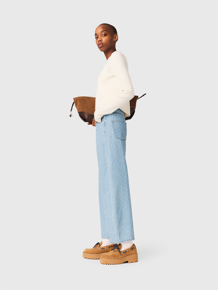 Jumper with jewelled buttons