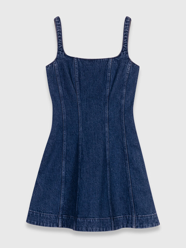 Short denim babydoll dress