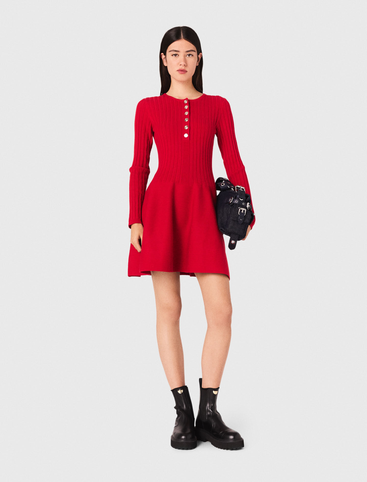 スカート andmary Nei knit set flare dress Nei knit set flare dress