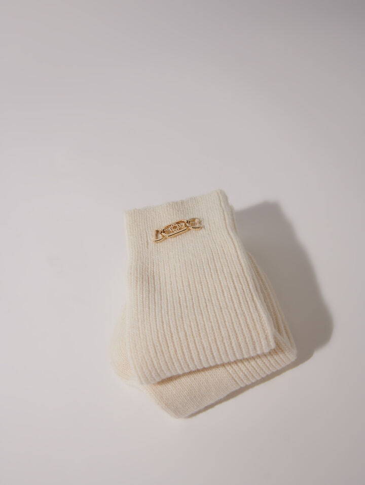 Wool mix knee-high socks