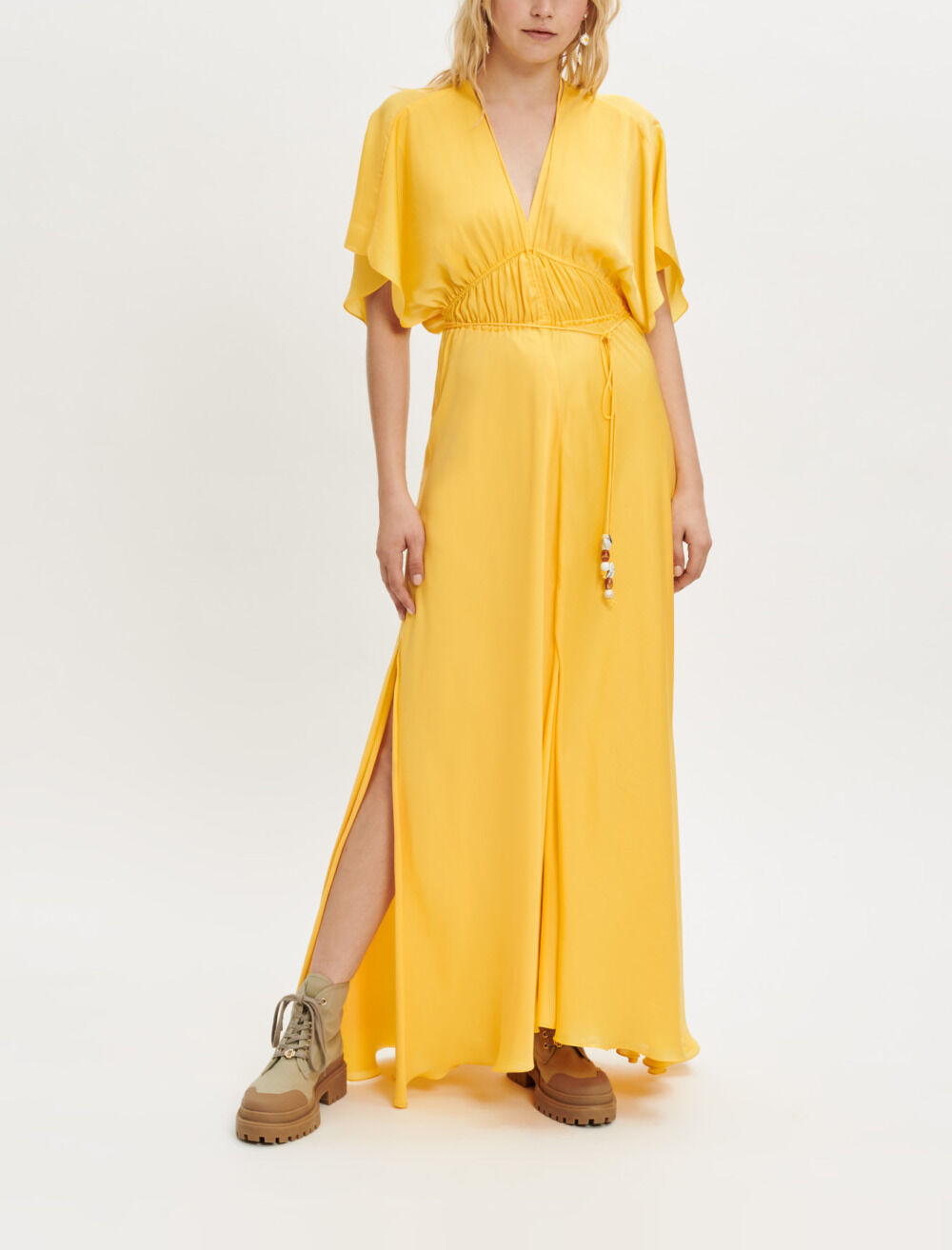 Maje yellow dress best sale
