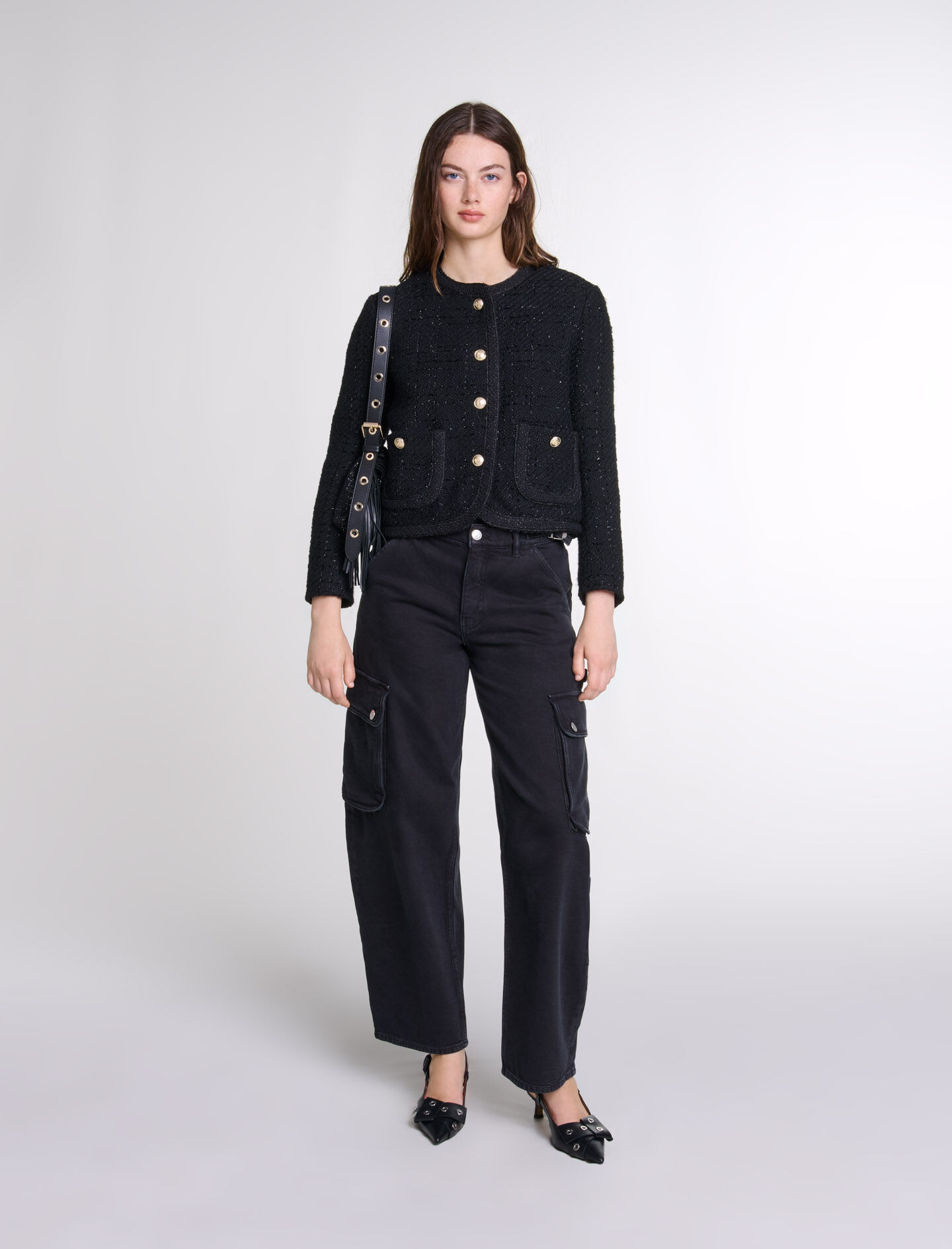 Maje cropped jacket store