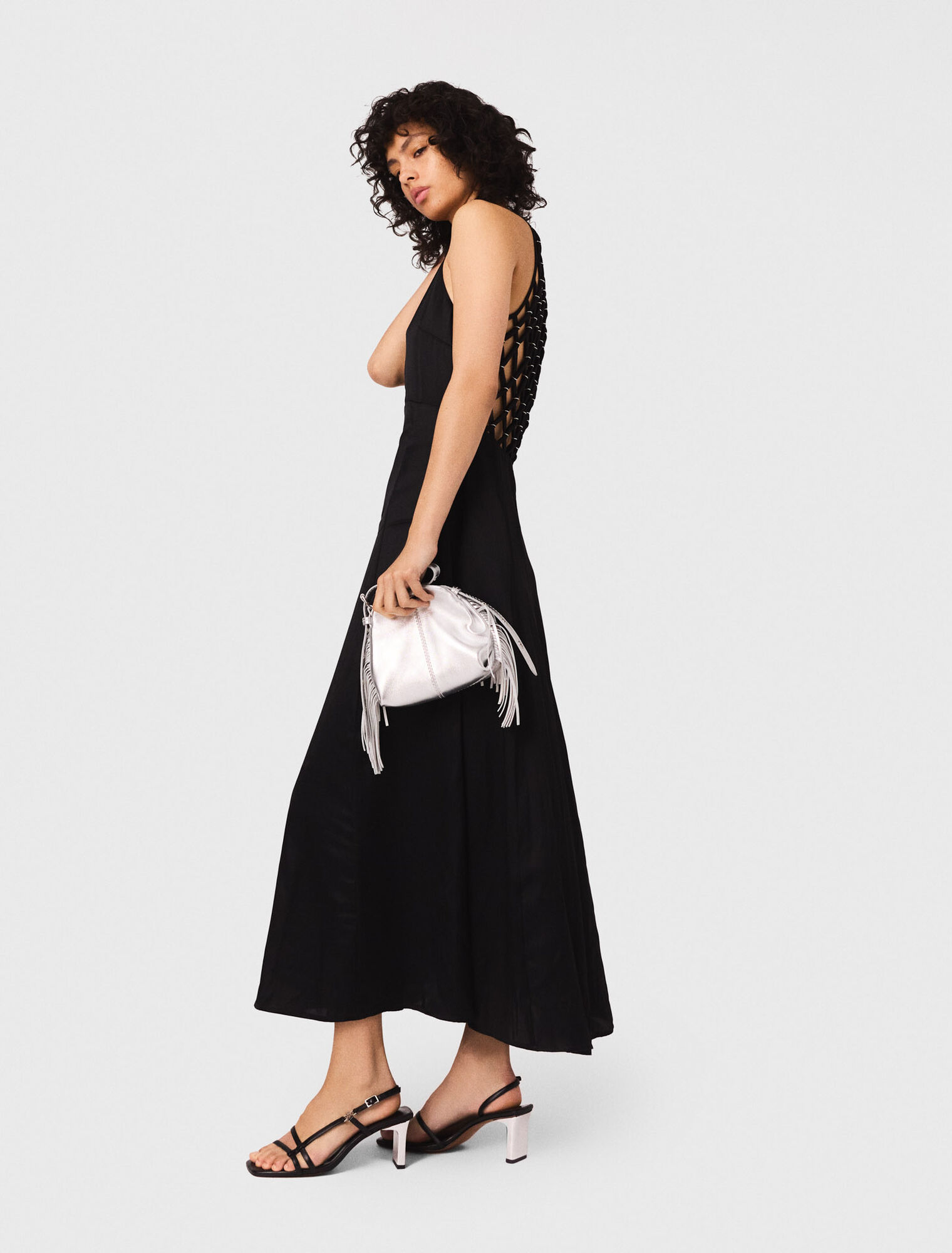 Flowy maxi dress with braided back
