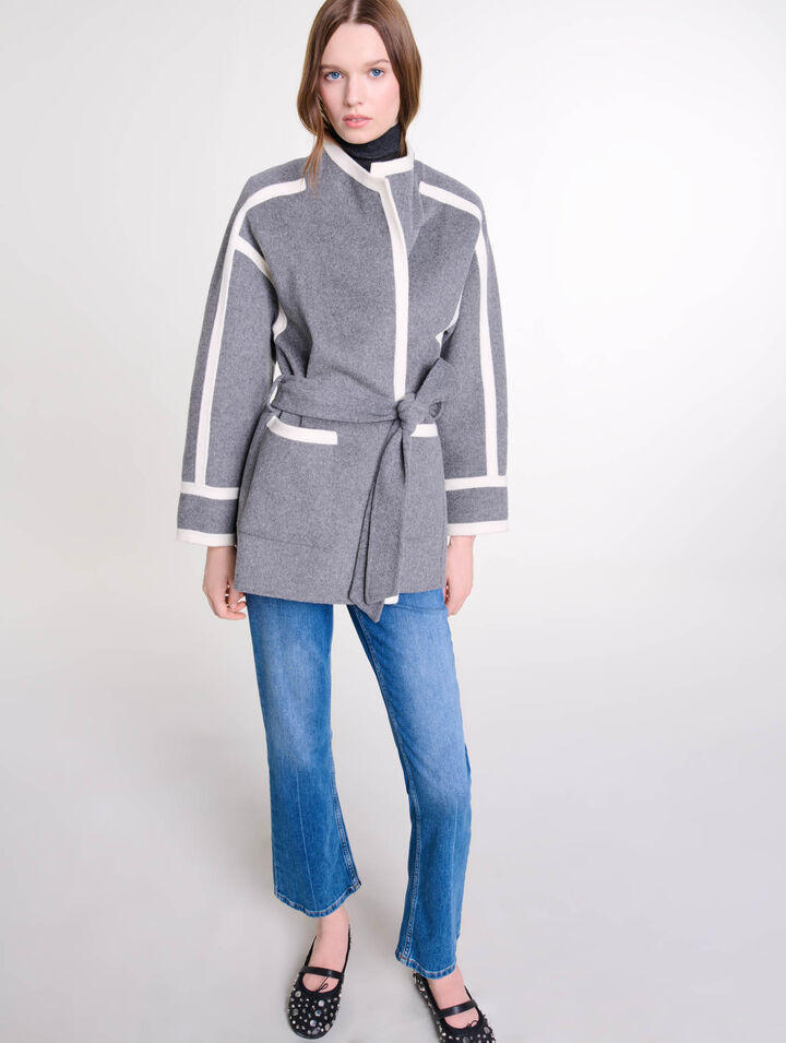 Short two-tone coat