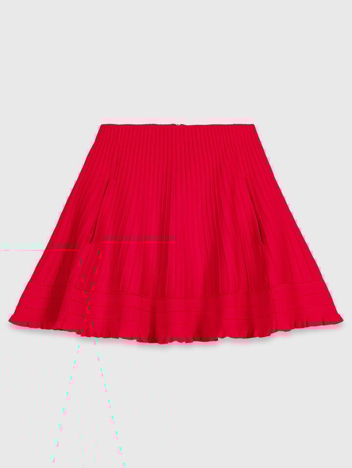 Compact knit short skirt