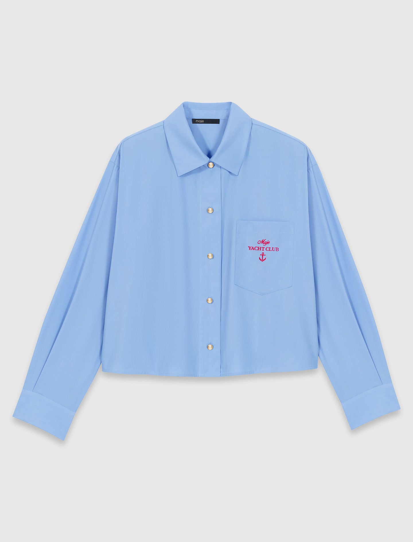 Pleated back embroidered shirt 6