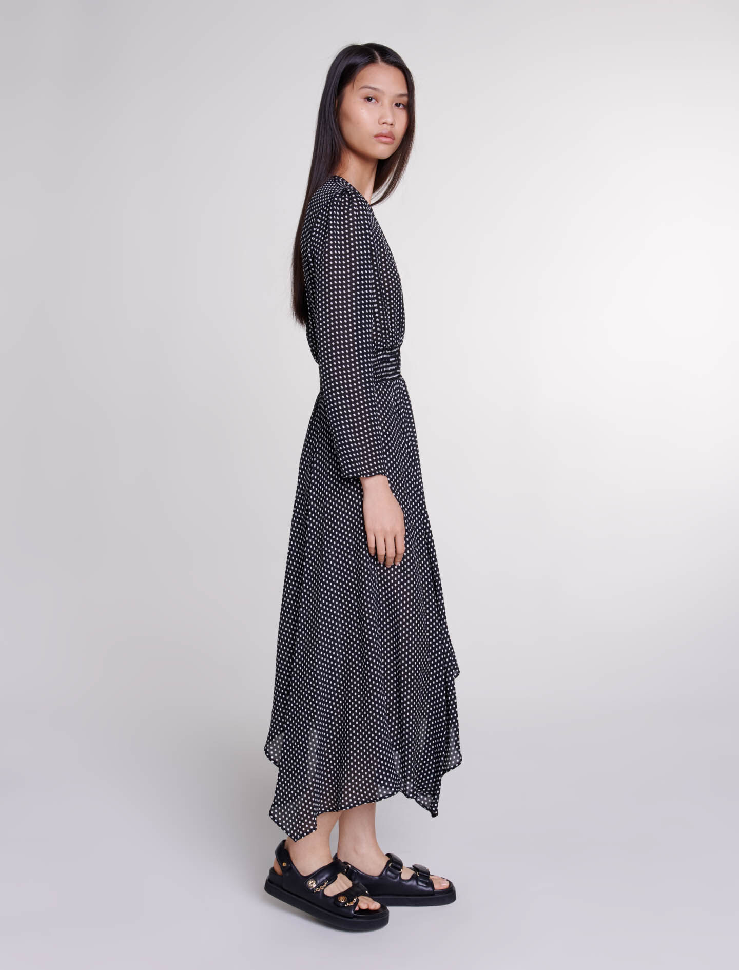 新品入荷 polka Mid-length dot Maje | dresses Maxi - dress ドレッサー・鏡台