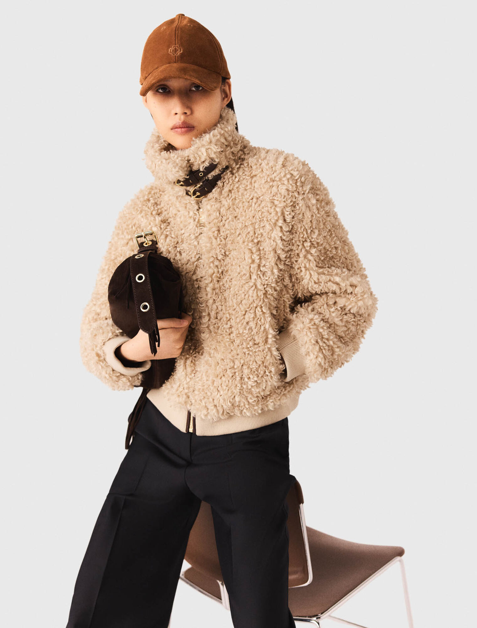 Cropped bouclé jacket