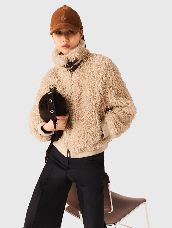 Cropped bouclé jacket