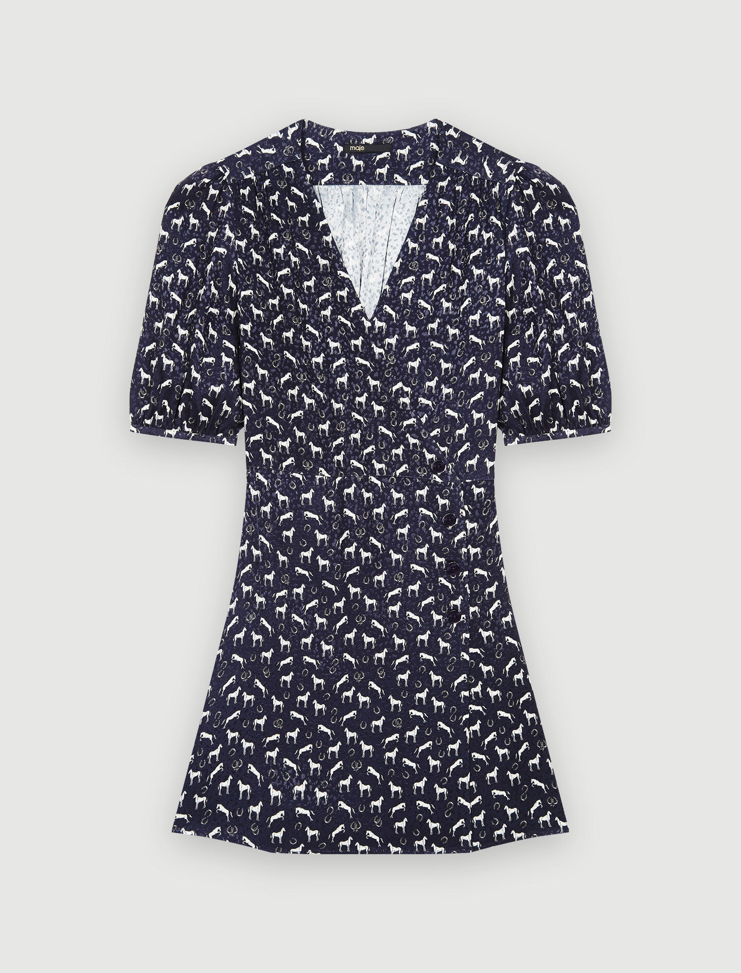 Horse print jacquard dress - Offline_Dresses | Maje