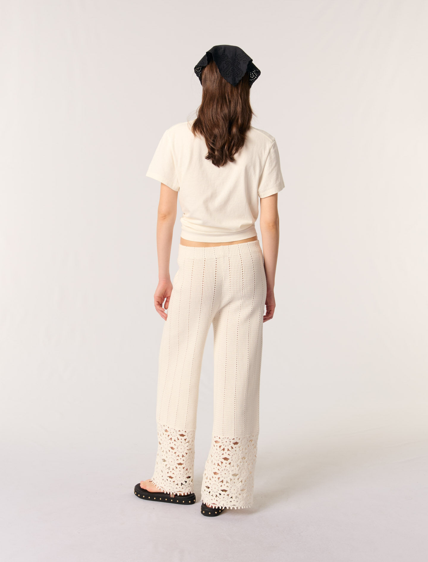 Crochet trousers White for Women | Maje