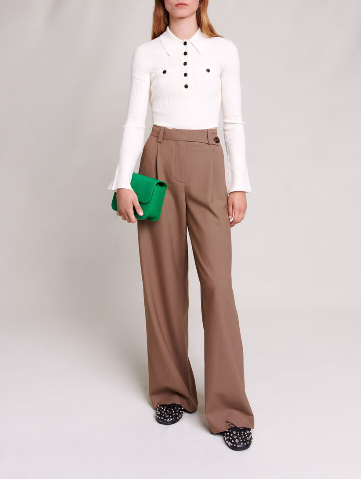 Buttoned knit jumper