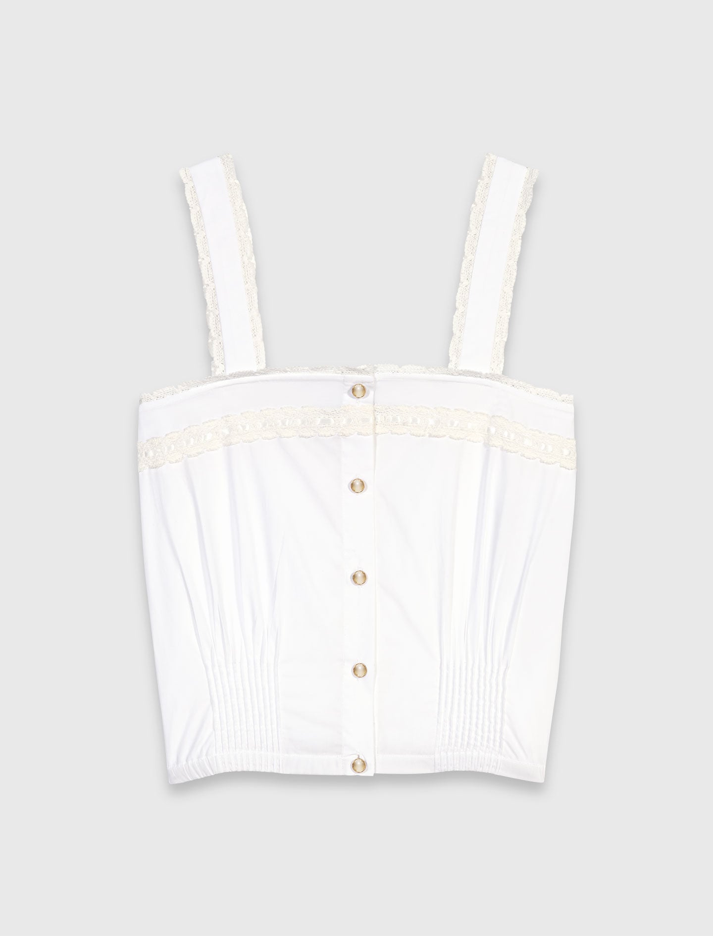 Crop top with lace trim 7