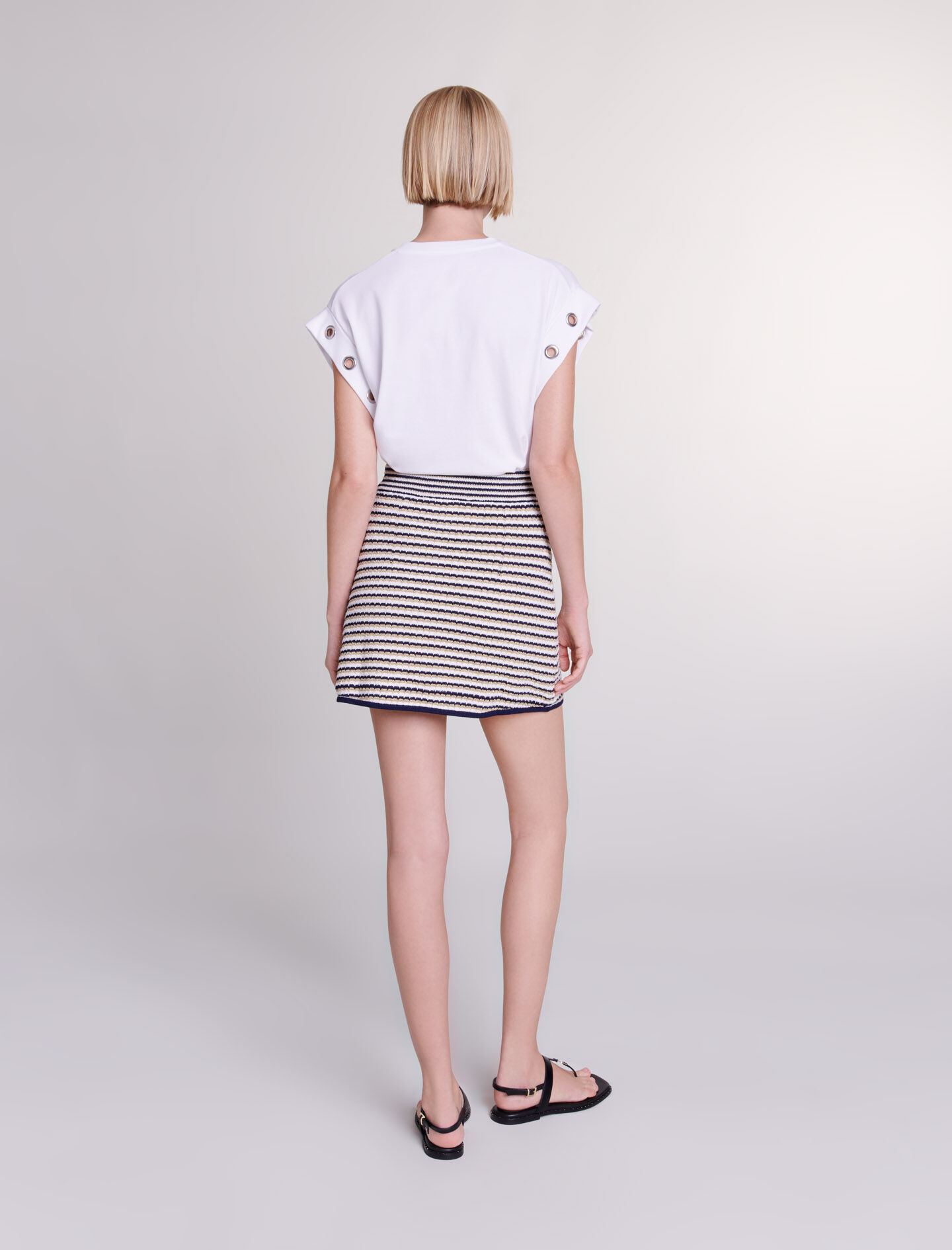 Knit mini skirt Tricolor for Women | Maje