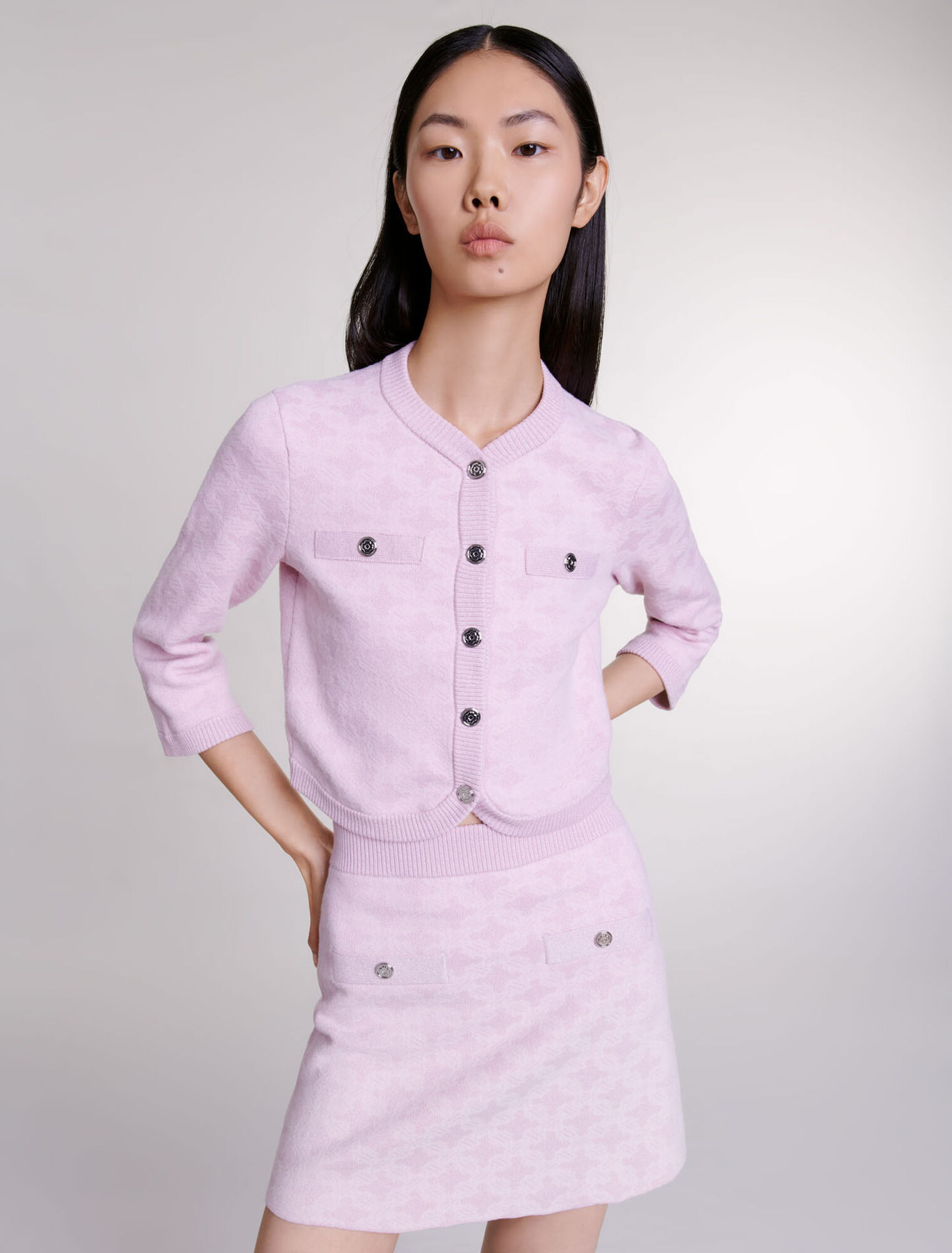 Jacquard knit skirt