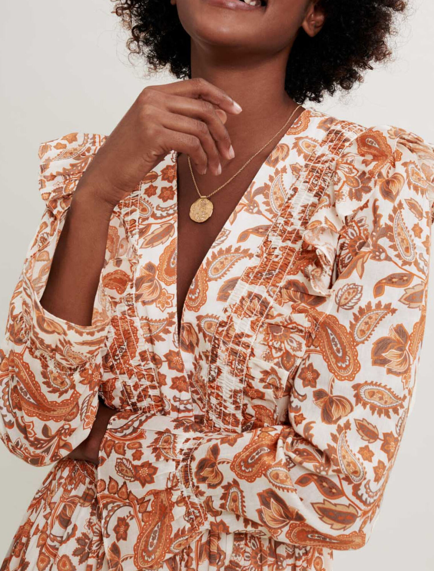 Printed cotton dress