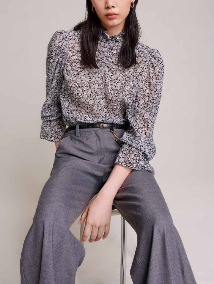 Flower print blouse