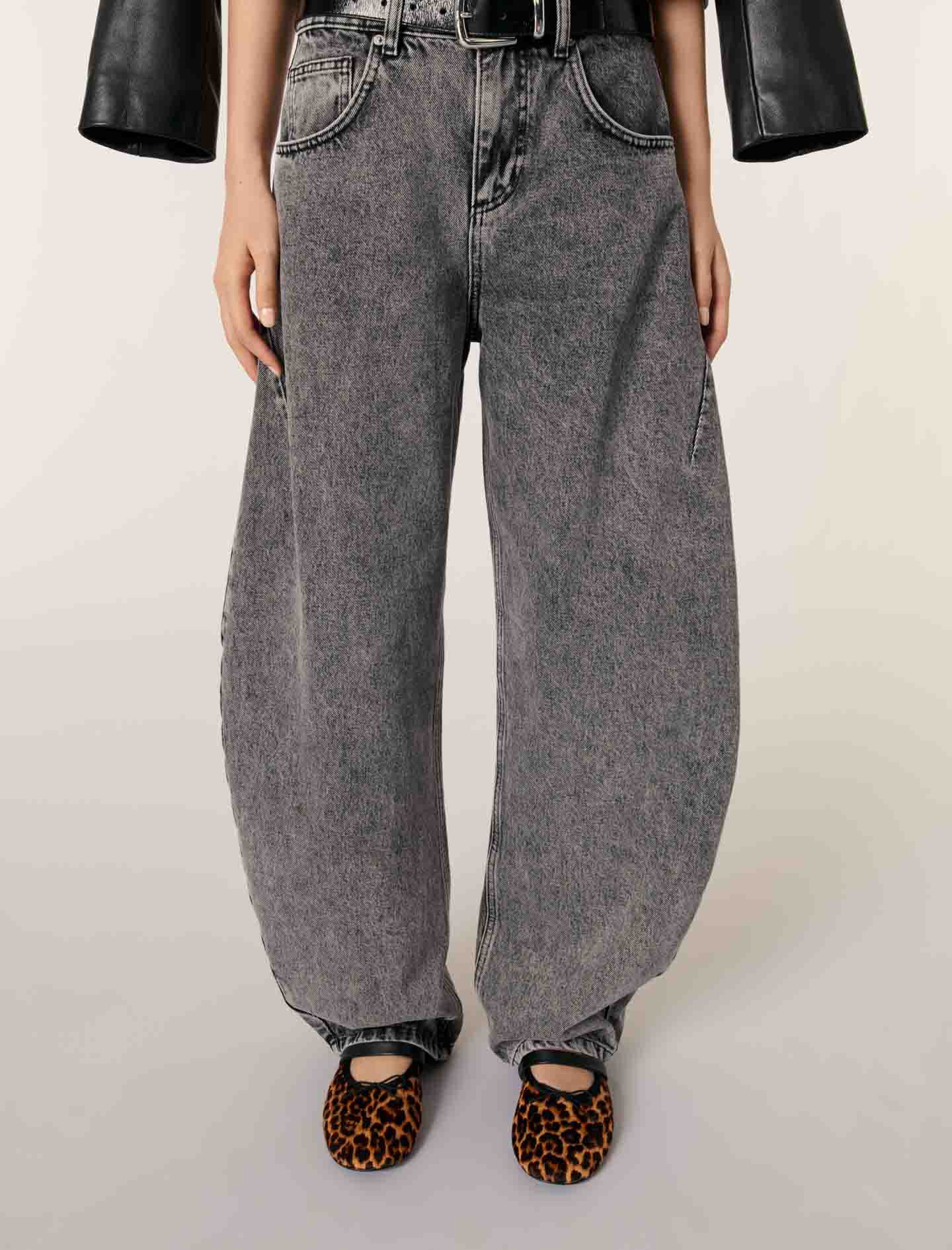 Balloon jeans Black / Gray for Women | Maje