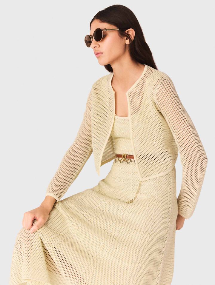 Rhinestone knit cardigan