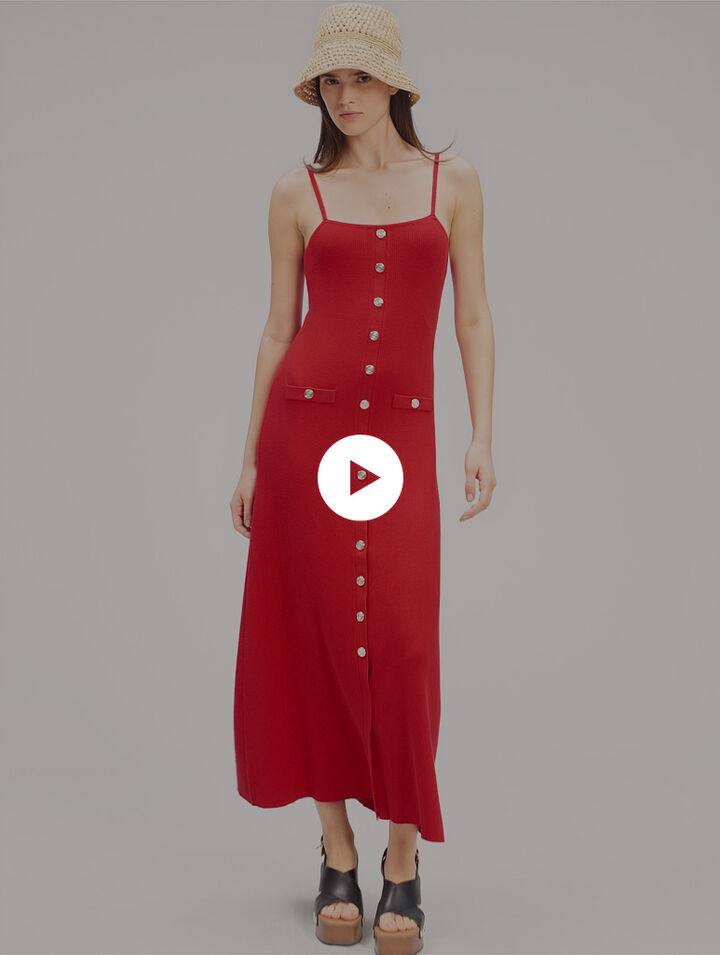 Rib knit maxi dress