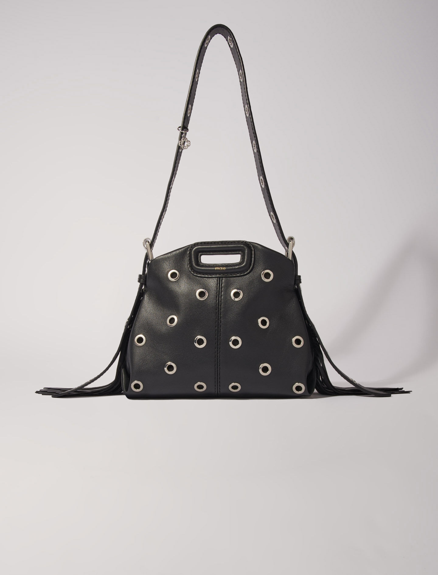 Miss M Mini eyelet leather bag Miss M Mini Maje
