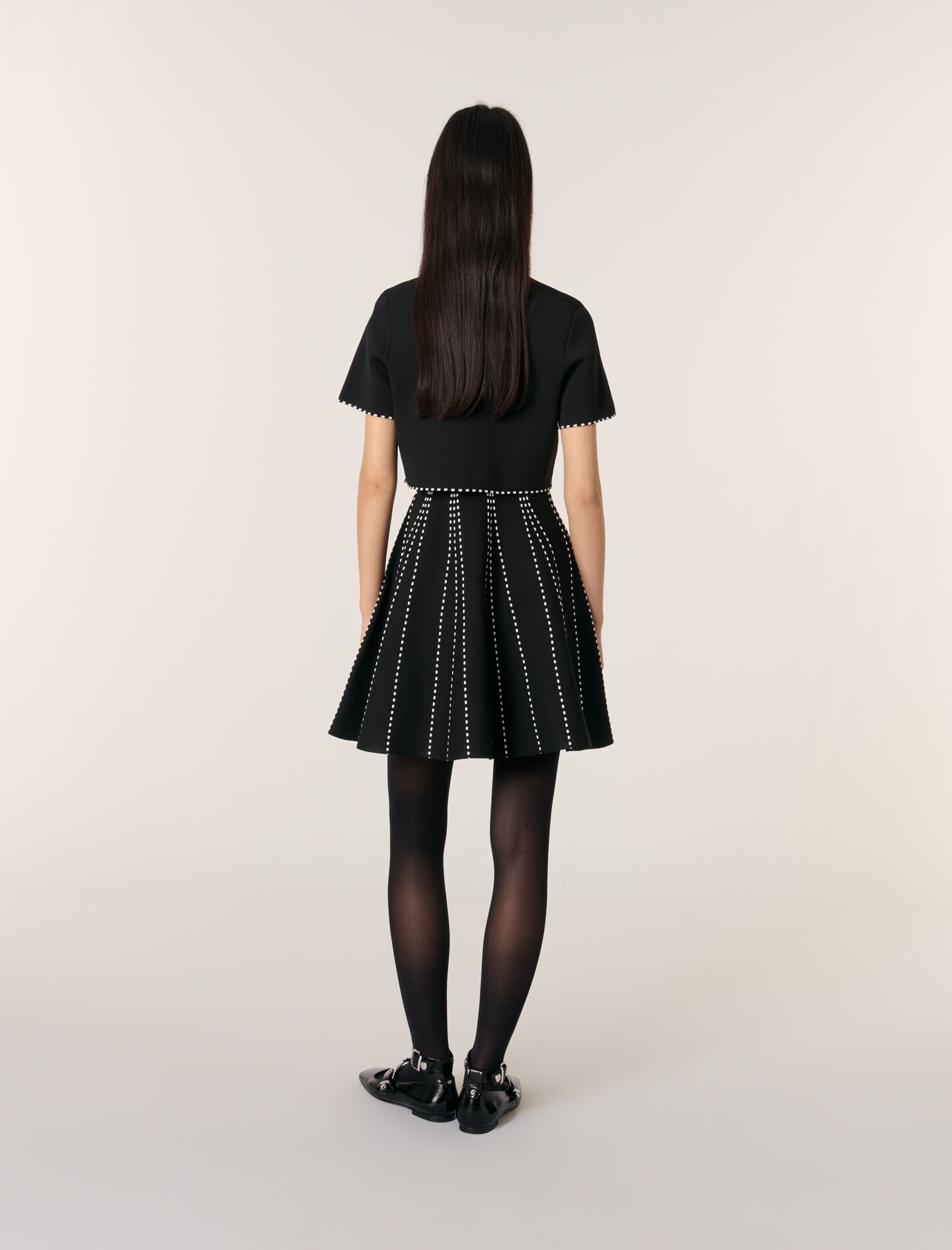 Short jacquard knit dress - Short dresses | Maje
