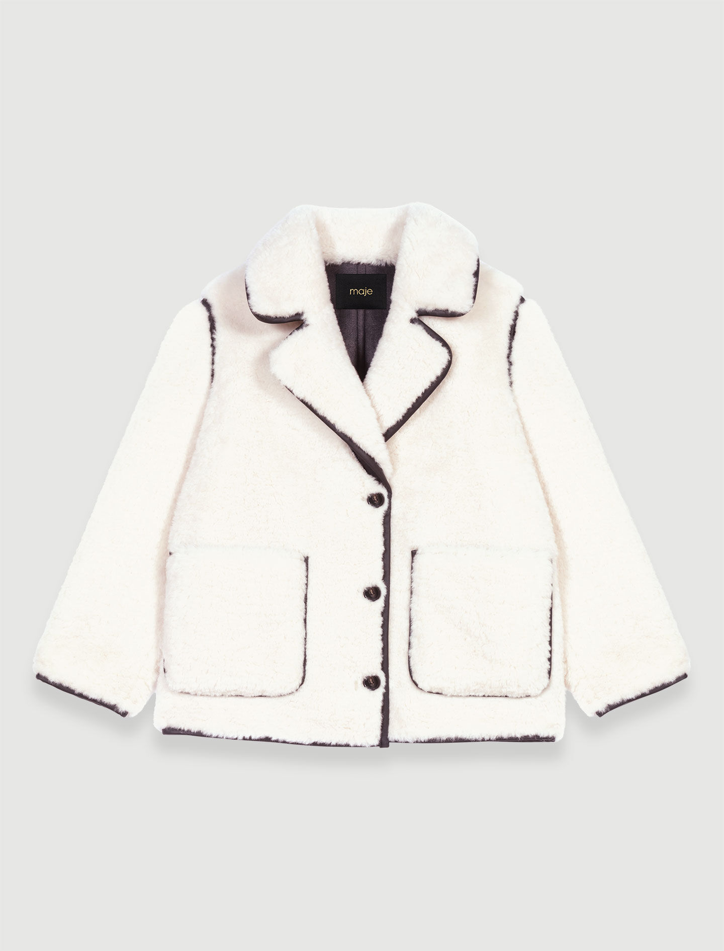 Short faux fur coat White for Women | Maje