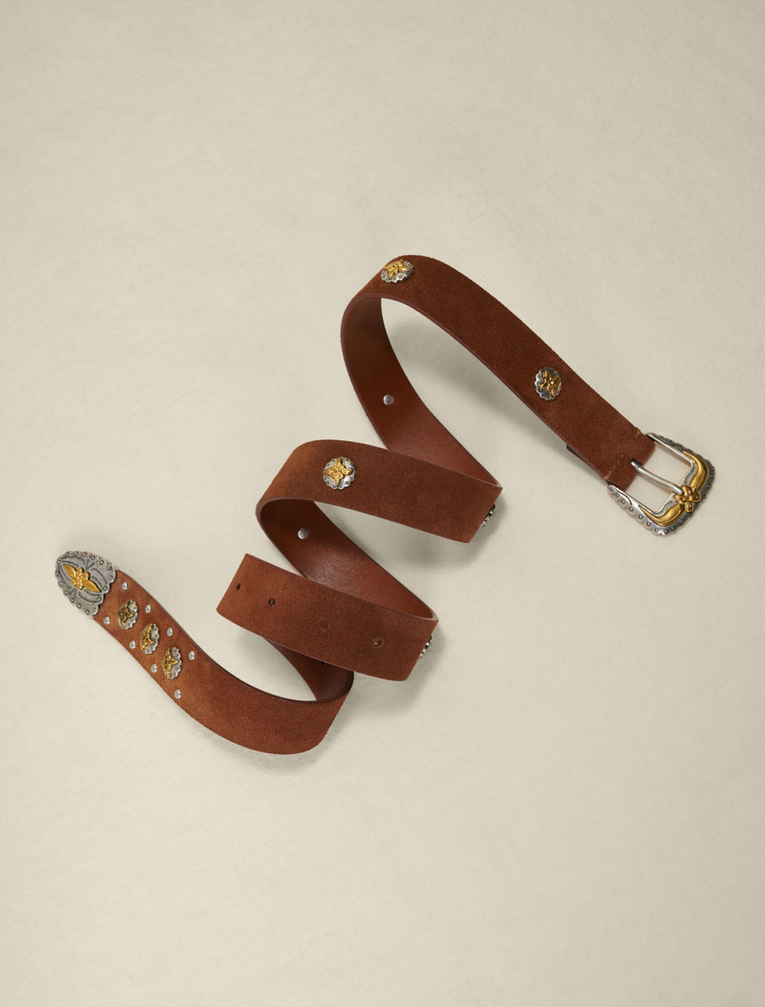 Suede Western belt