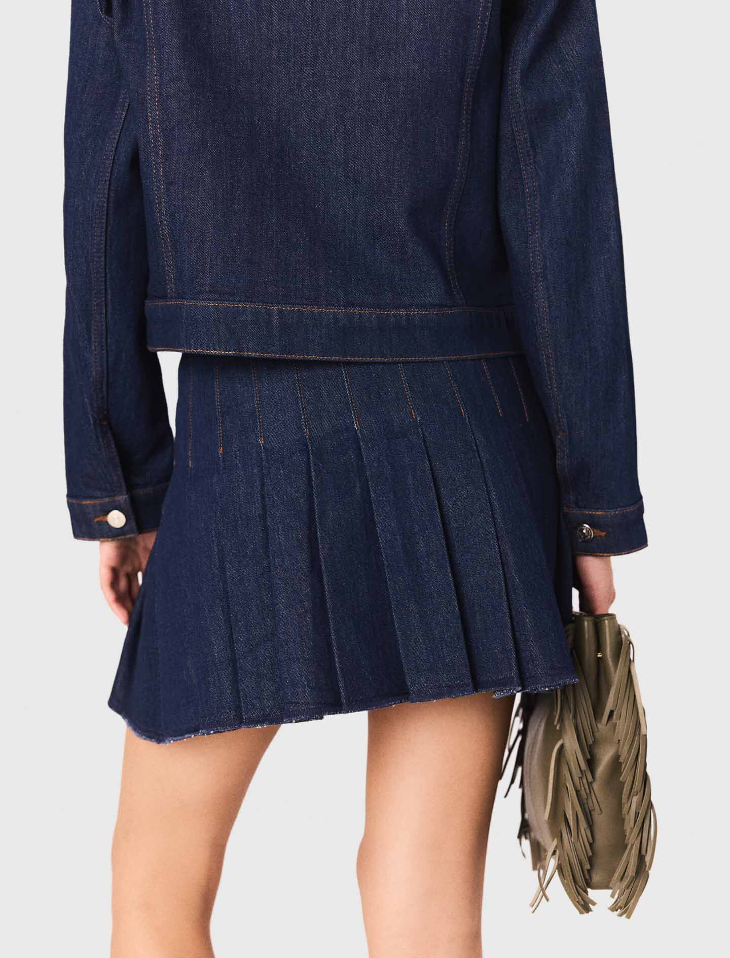 Short denim skirt with lining Blue for Women | Maje