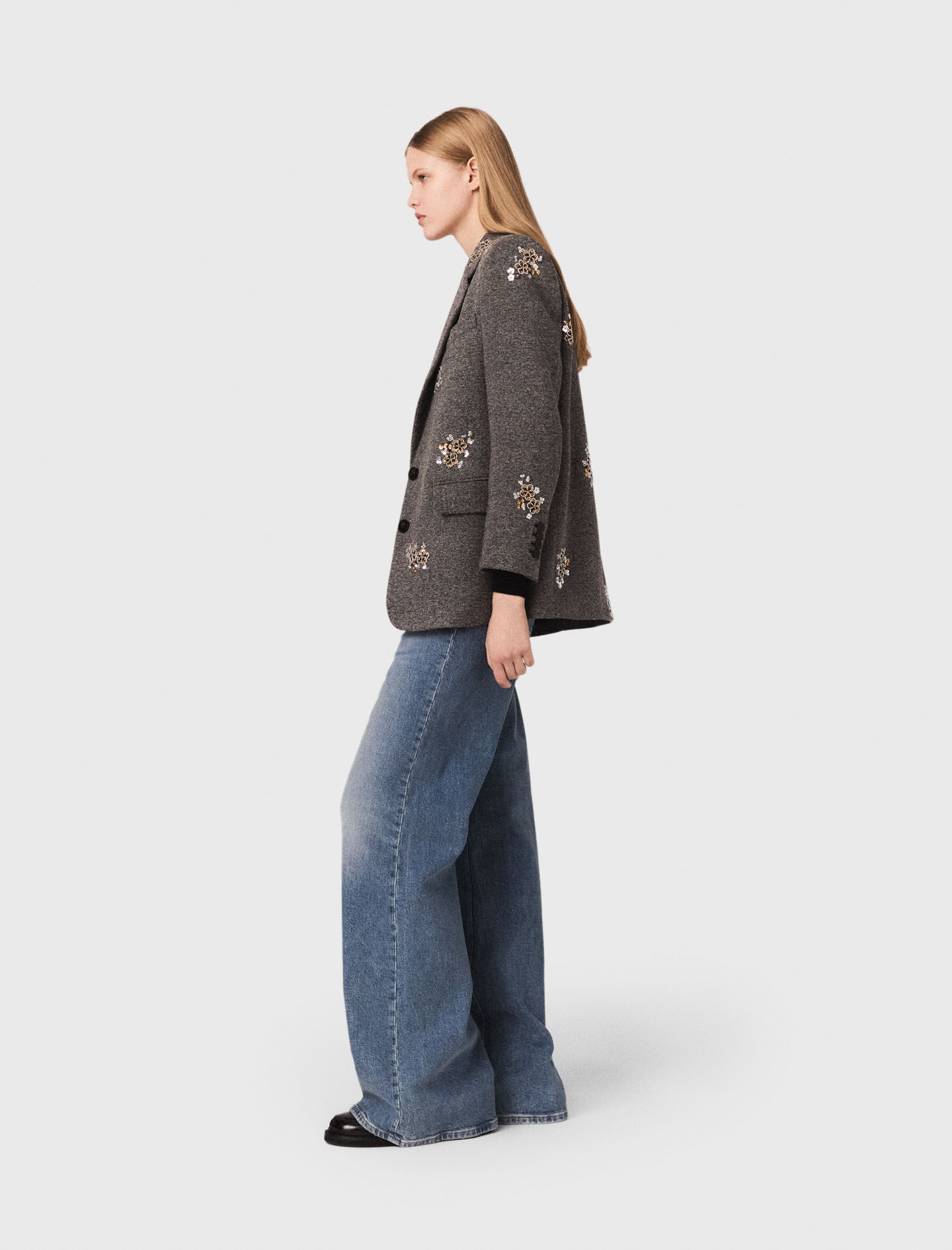 未使用　ARTISAN embroidery wool jacket black BAROQUE EMBROIDERY OVERSIZED ZIPPER BLOUSON – THE SHOP YOHJI YAMAMOTO