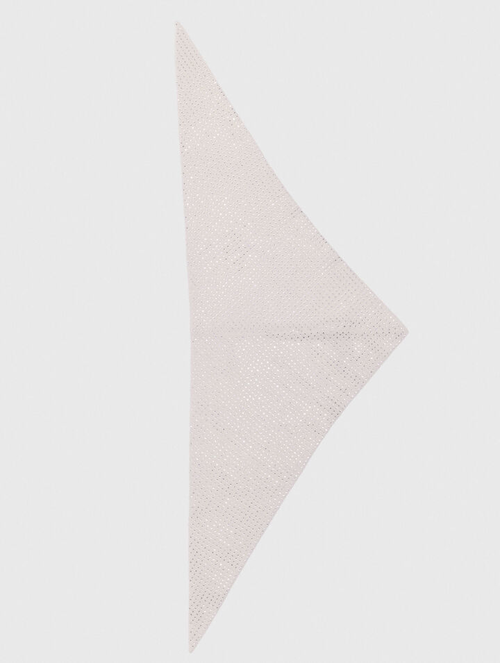 Rhinestone wool triangle scarf