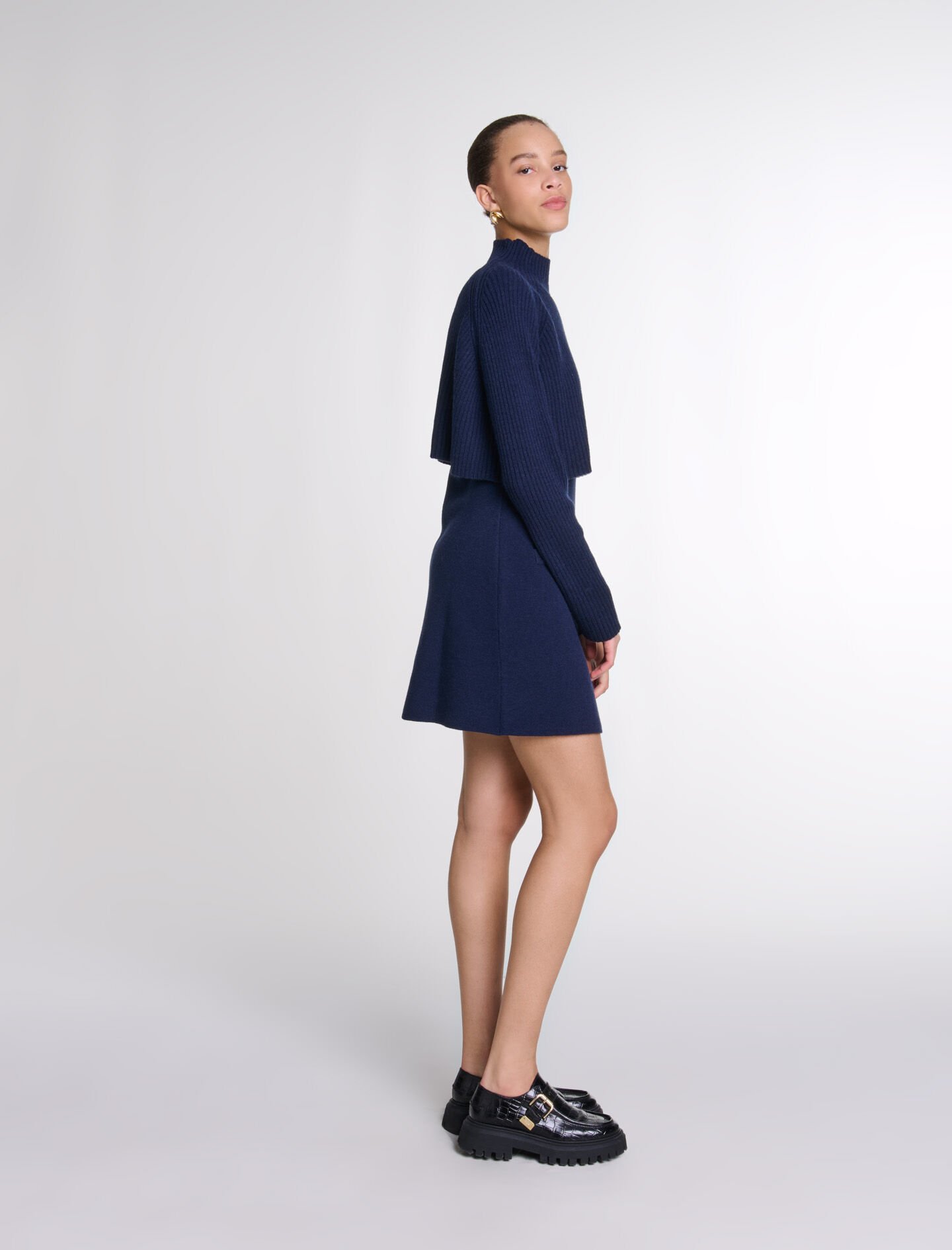 【在庫あり/即出荷可】 2-in-1 Knit short Maje | Offline_Dresses - dress トップス