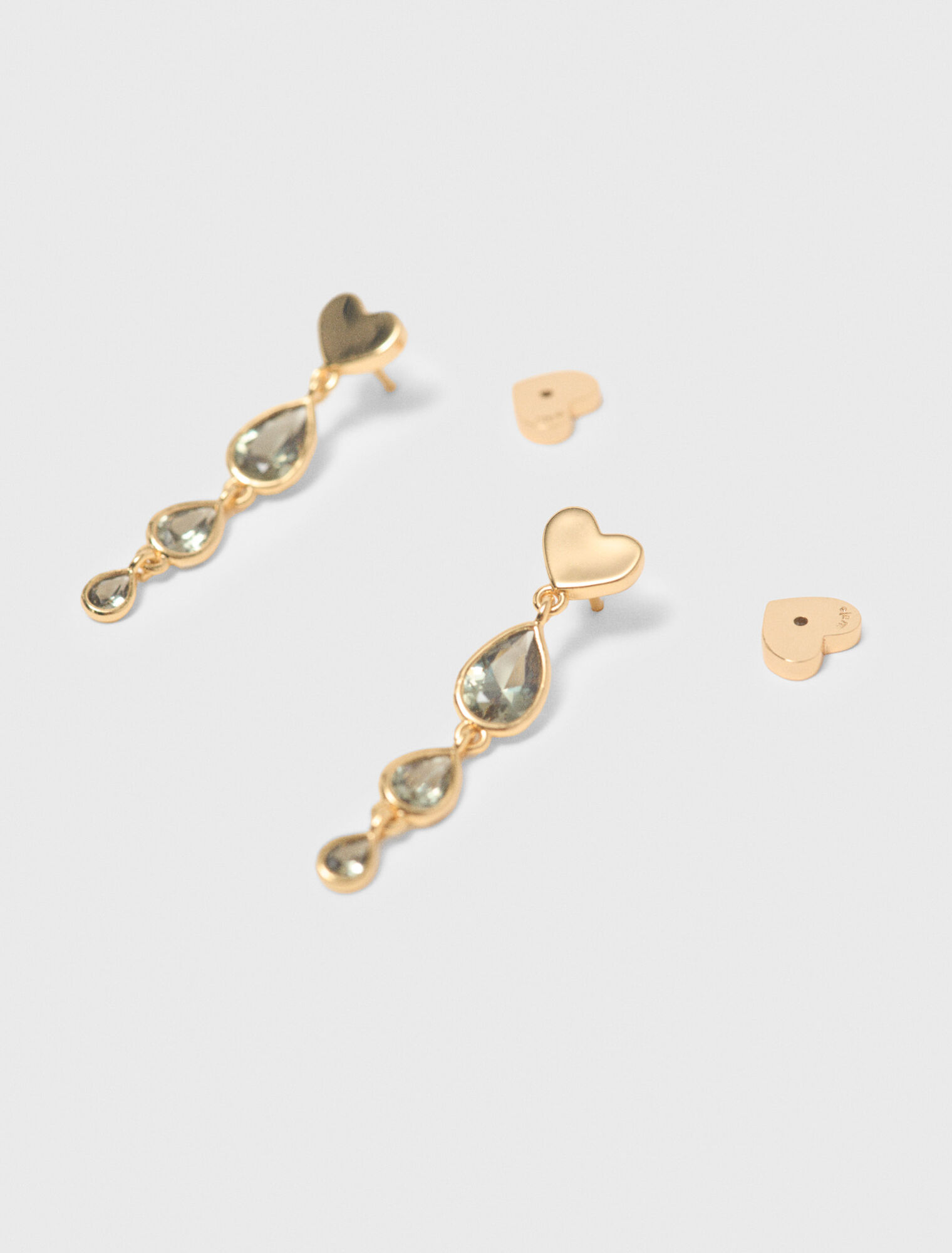 Heart stud earrings