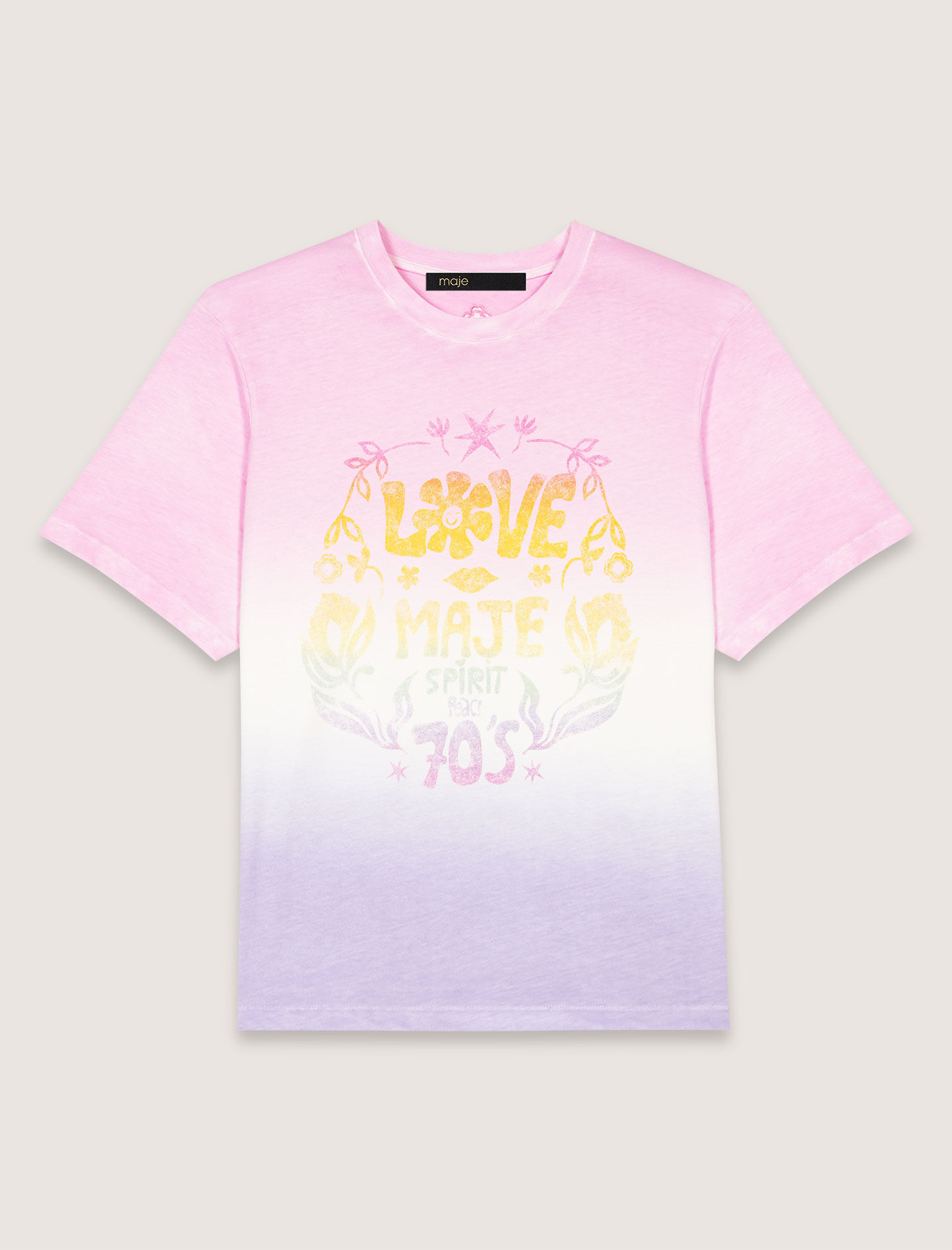 MAJE 売れ筋商品|||マージュ Tシャツ トップス レディース T-shirts Pink T-shirt with jewellery neck Pink for Women | Maje