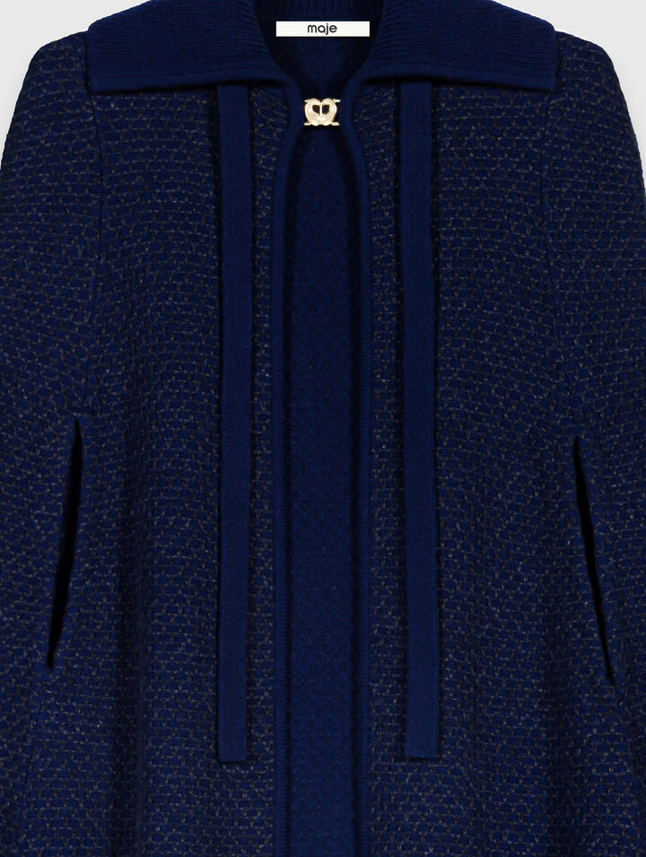 Longline cape cardigan