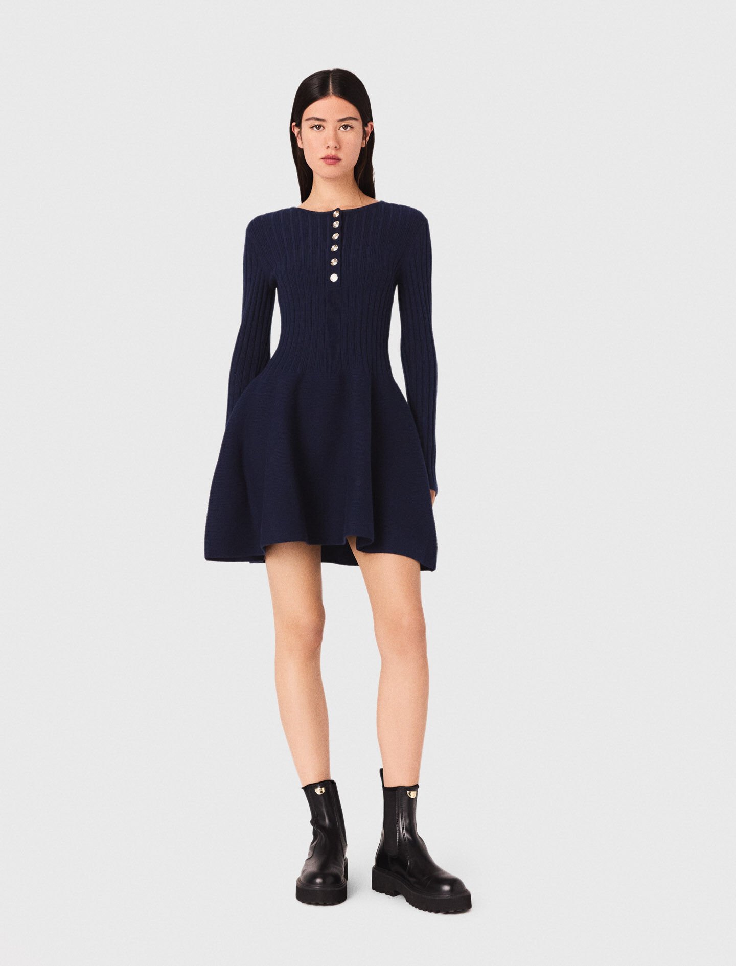 スカート andmary Nei knit set flare dress Nei knit set flare dress