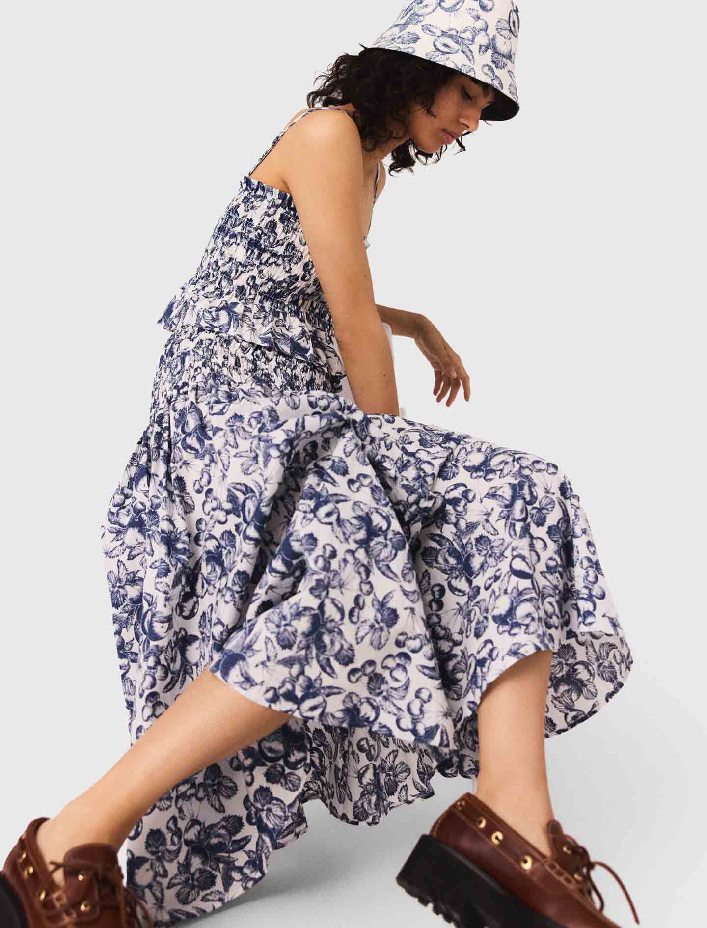 Printed maxi skirt Bicolor for Women | Maje