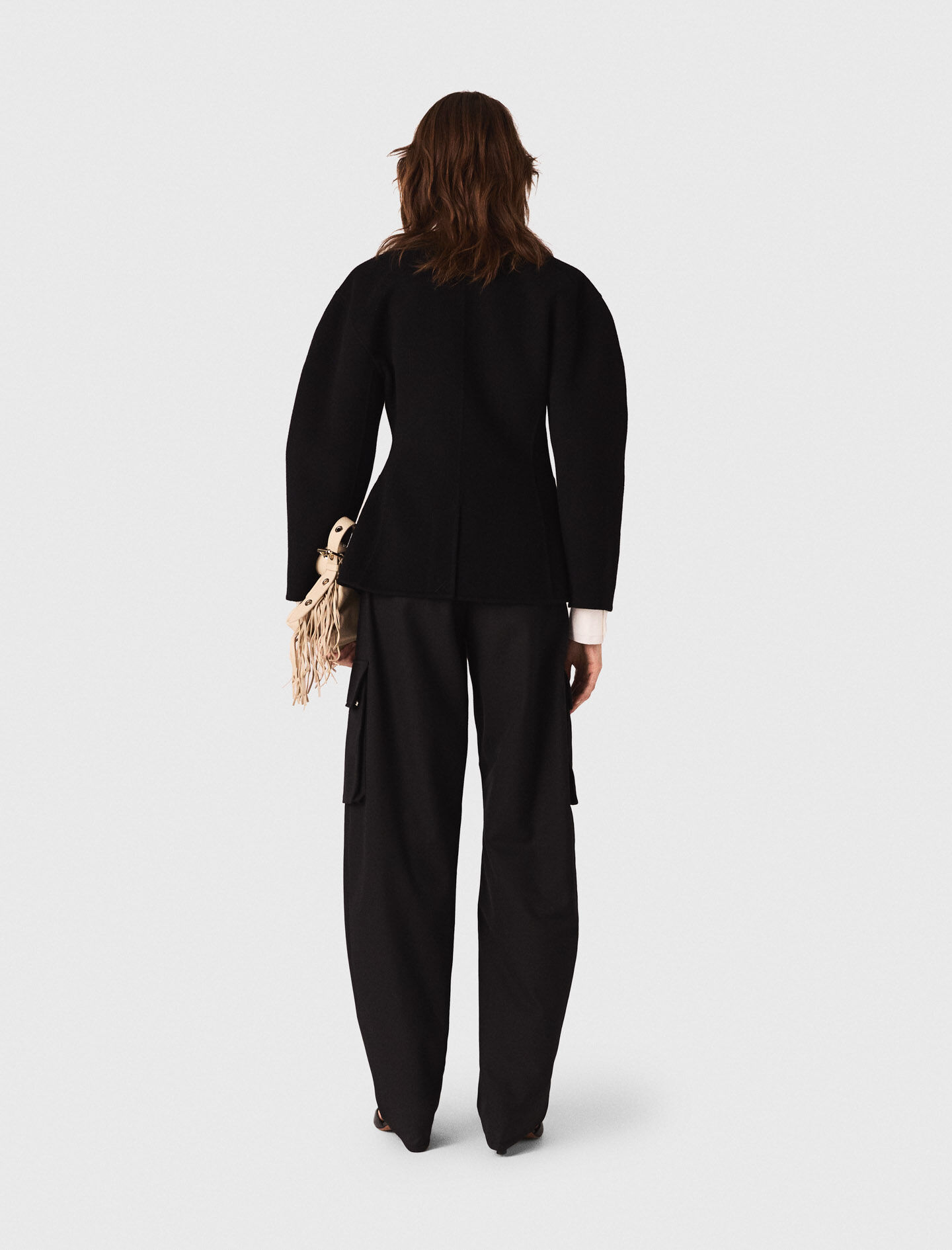 Double-faced coat Black / Gray for Women | Maje