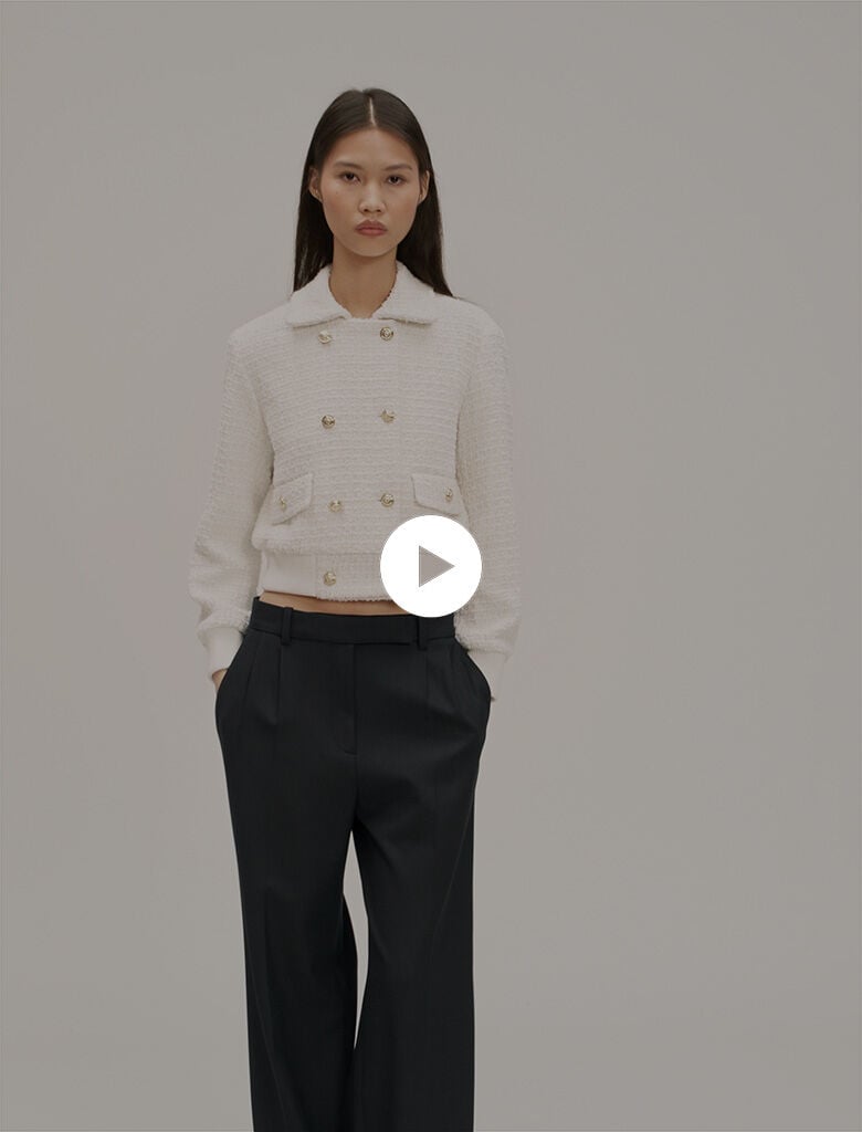 Short tweed jacket White for Women | Maje