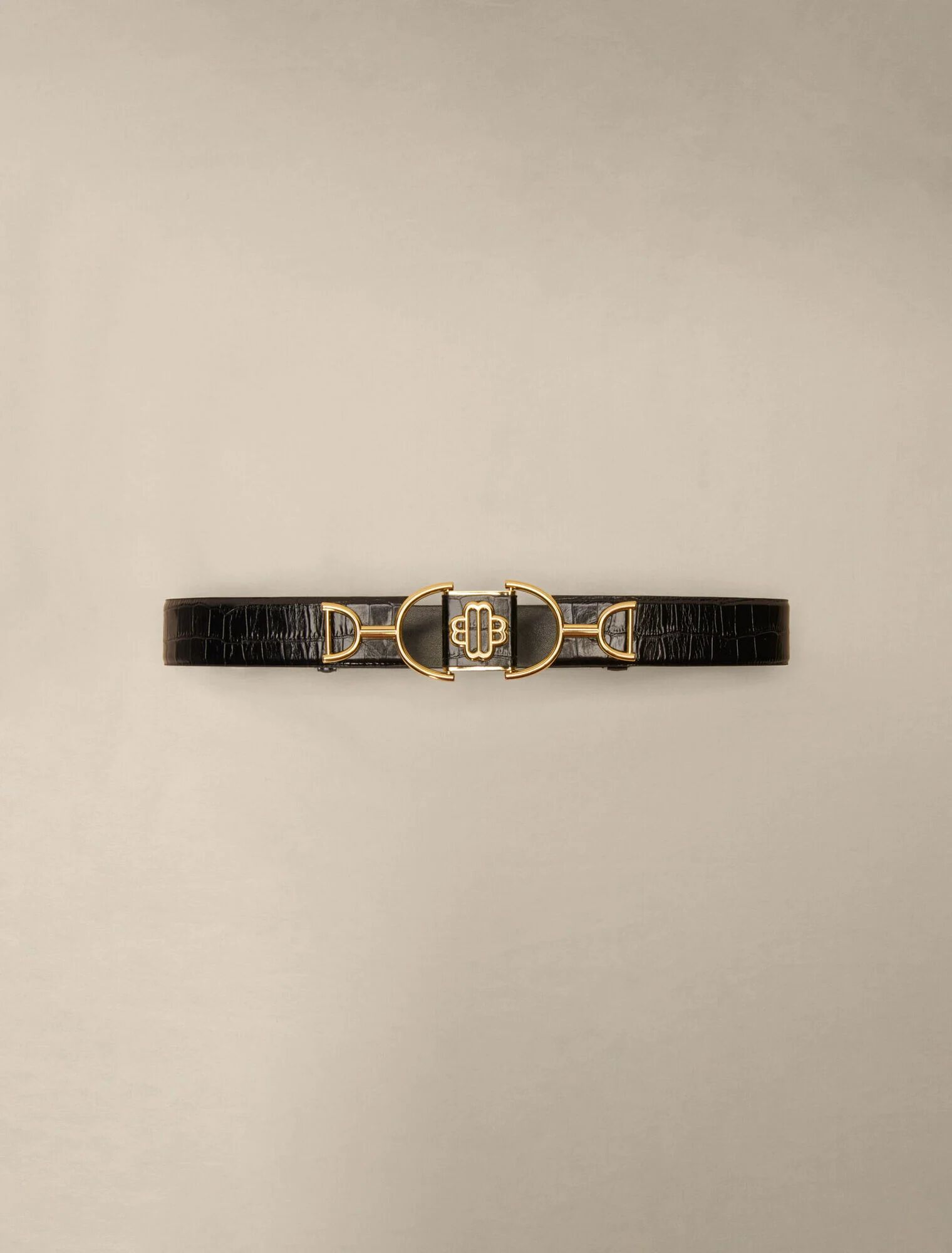Wide smooth leather belt - Offline_Accessories | Maje
