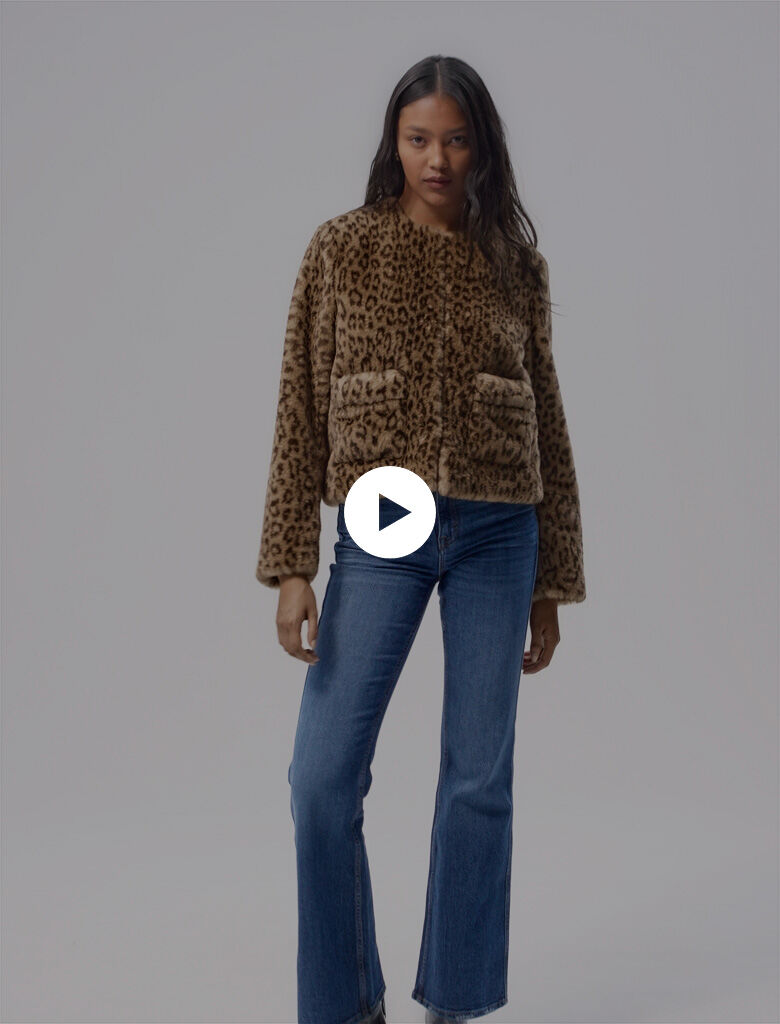 Cropped faux fur jacket Blazers Maje