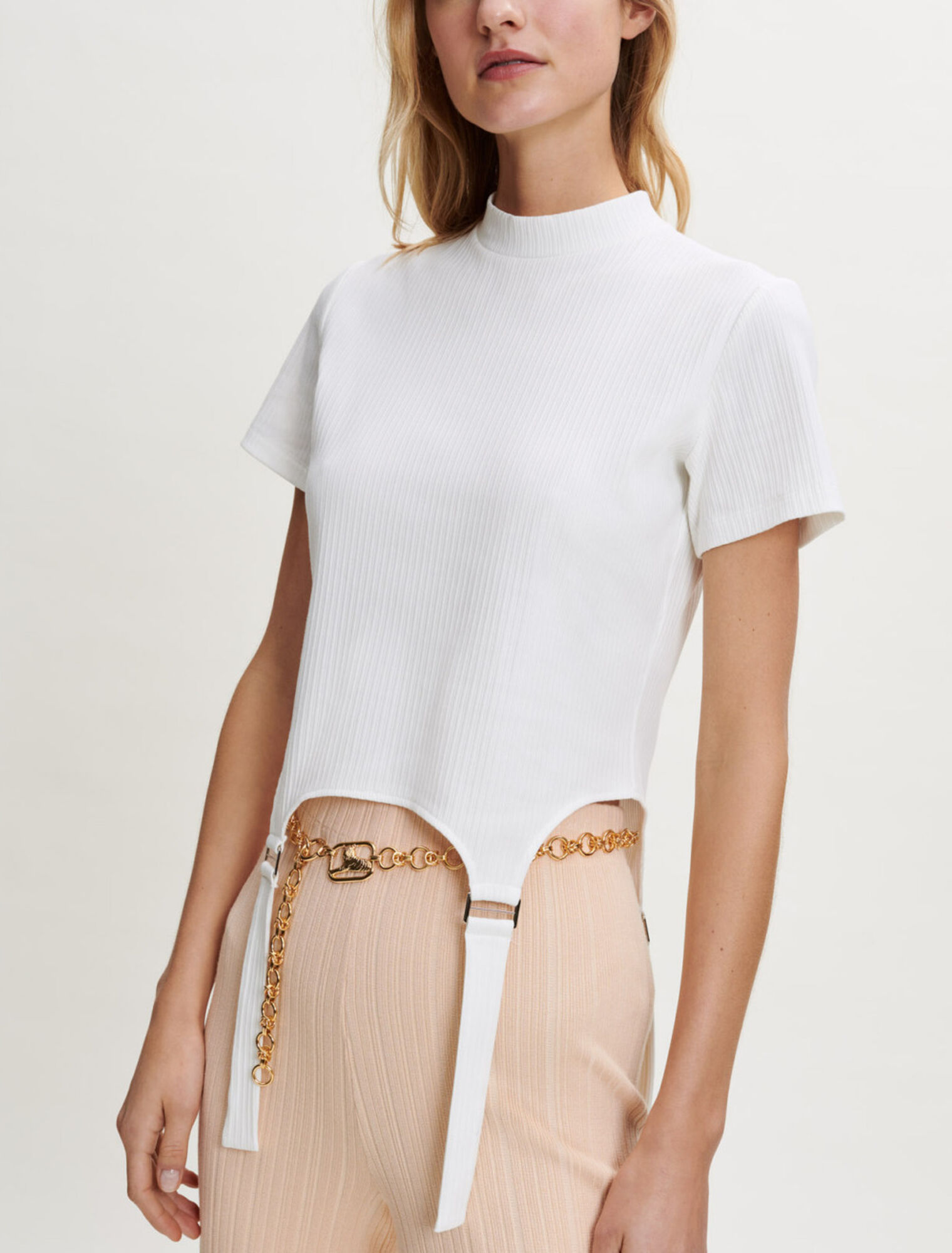 Lingerie detail tee-shirt