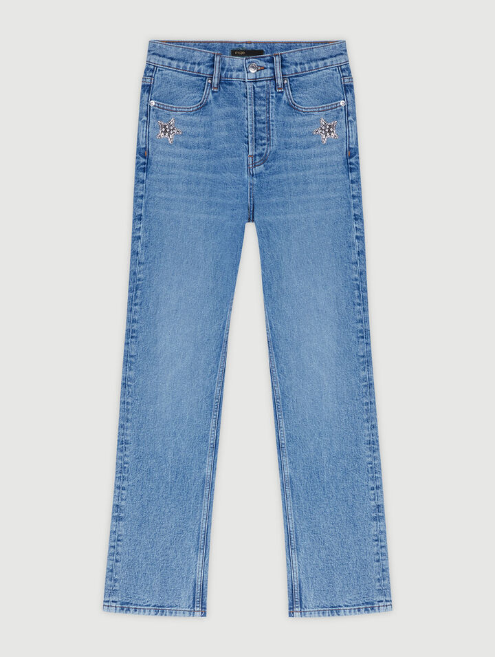 Straight-leg jeans