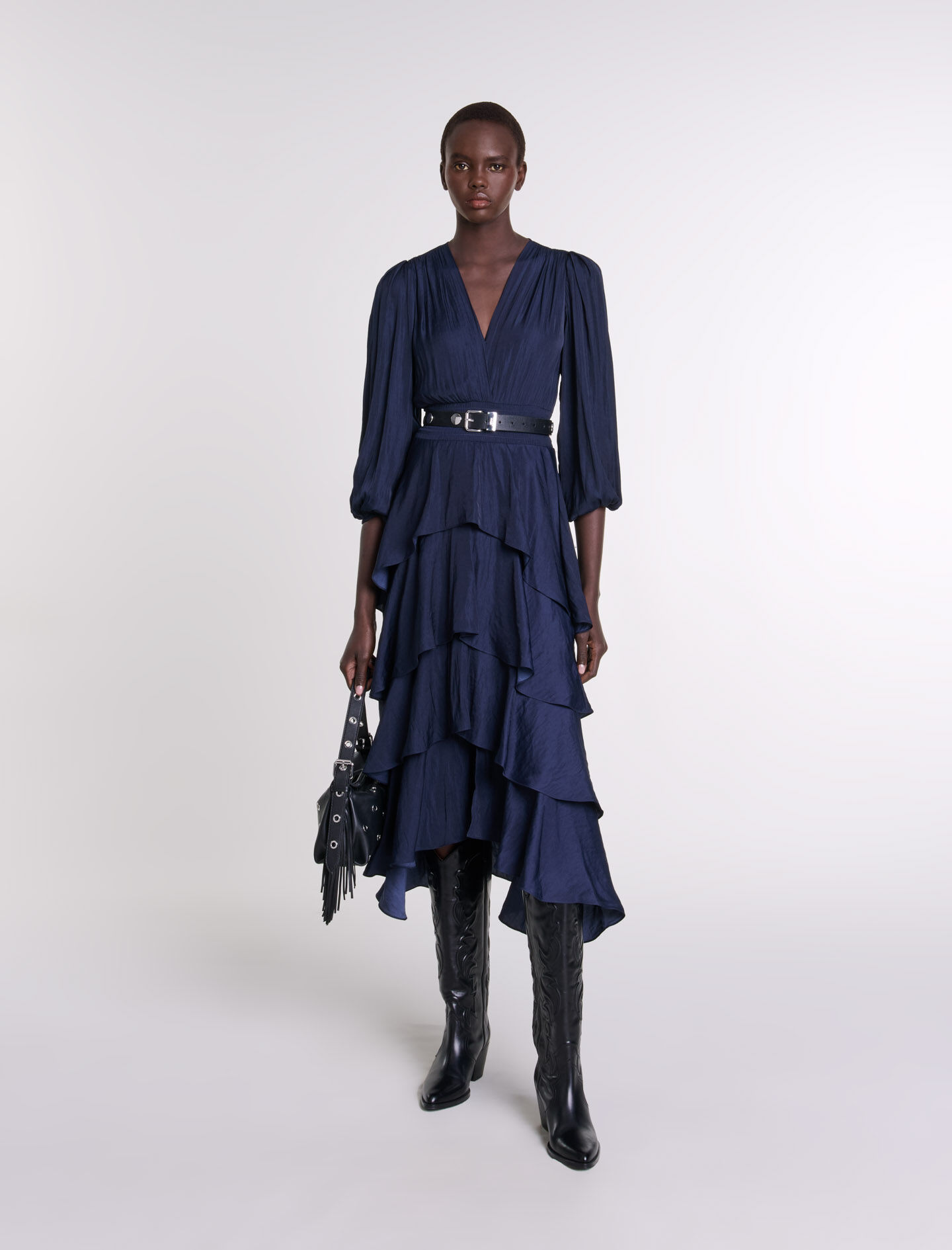 Ruffle maxi dress online