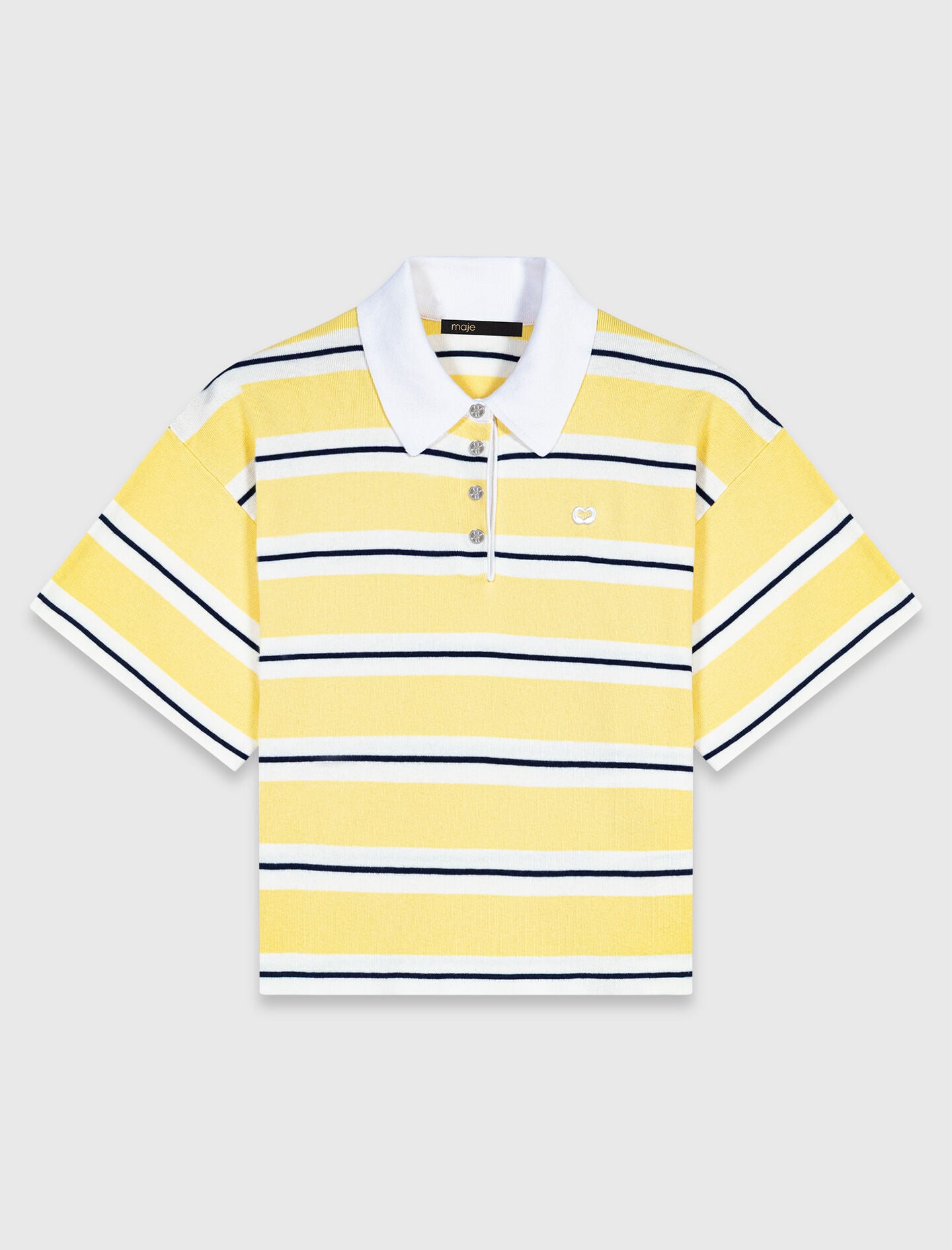 Striped short-sleeve polo 6