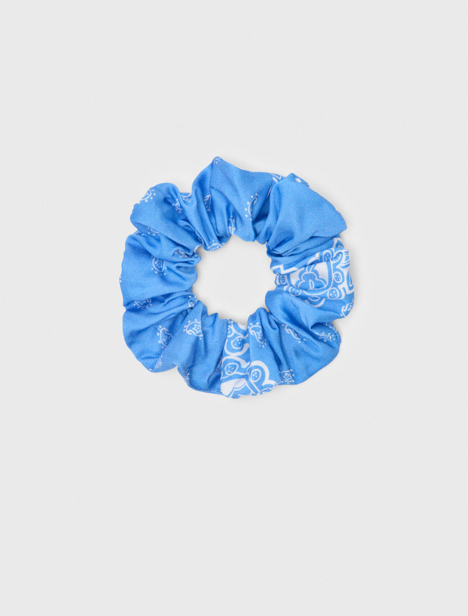 Printed fabric scrunchie
