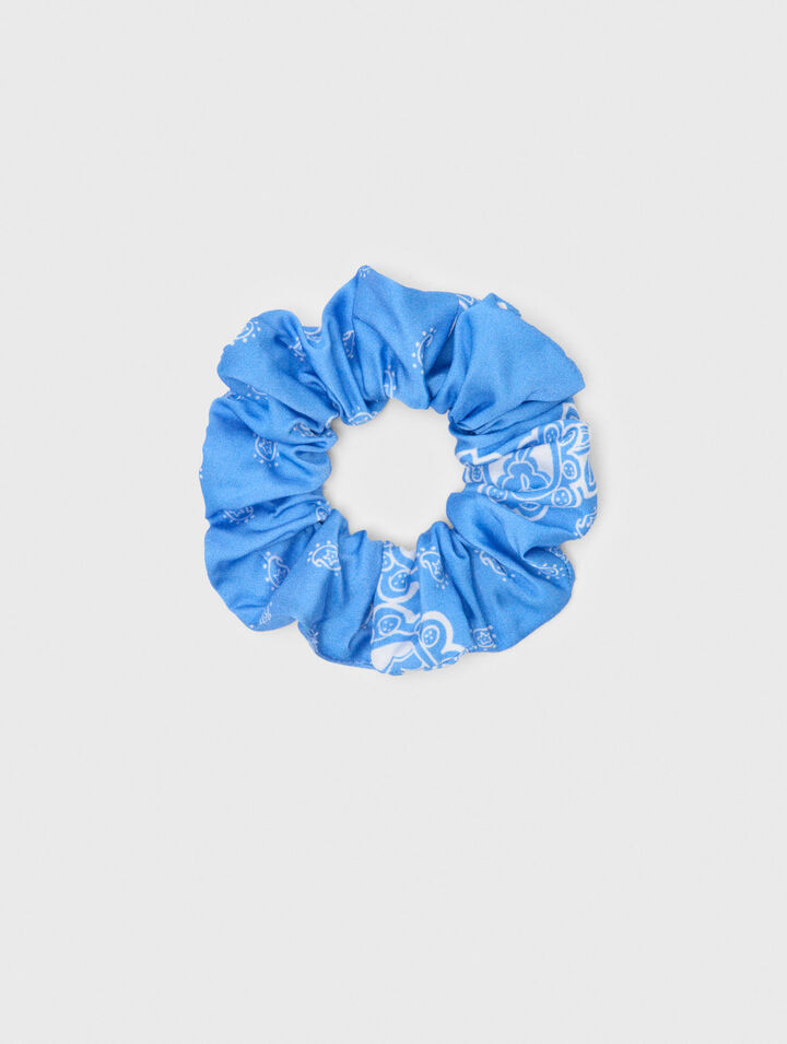 Printed fabric scrunchie
