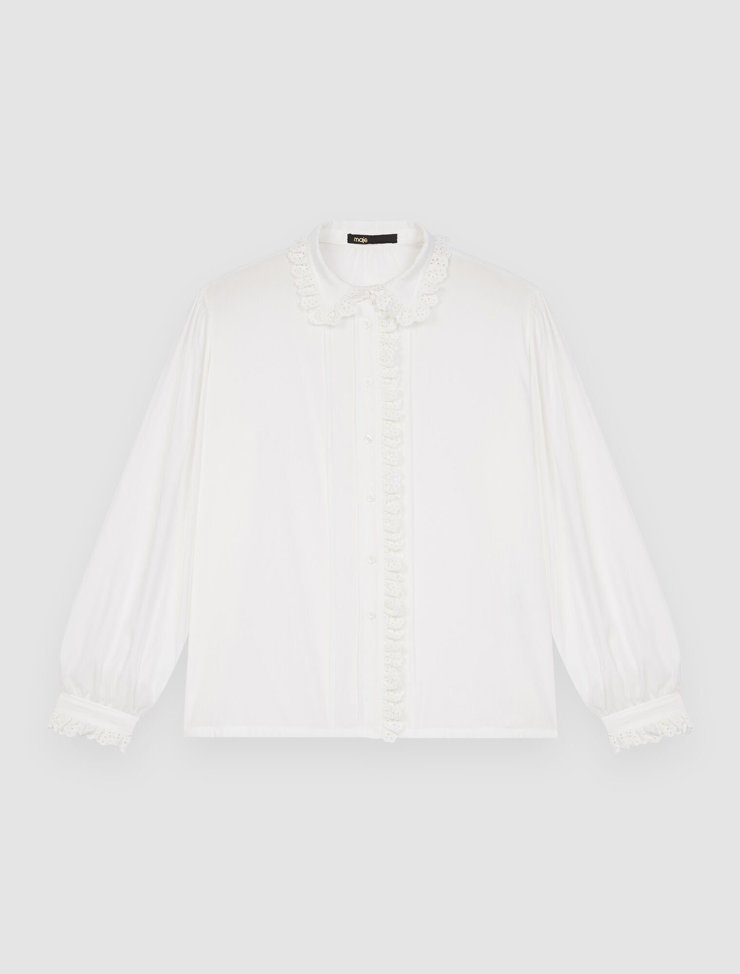 Voile shirt with Peter Pan collar