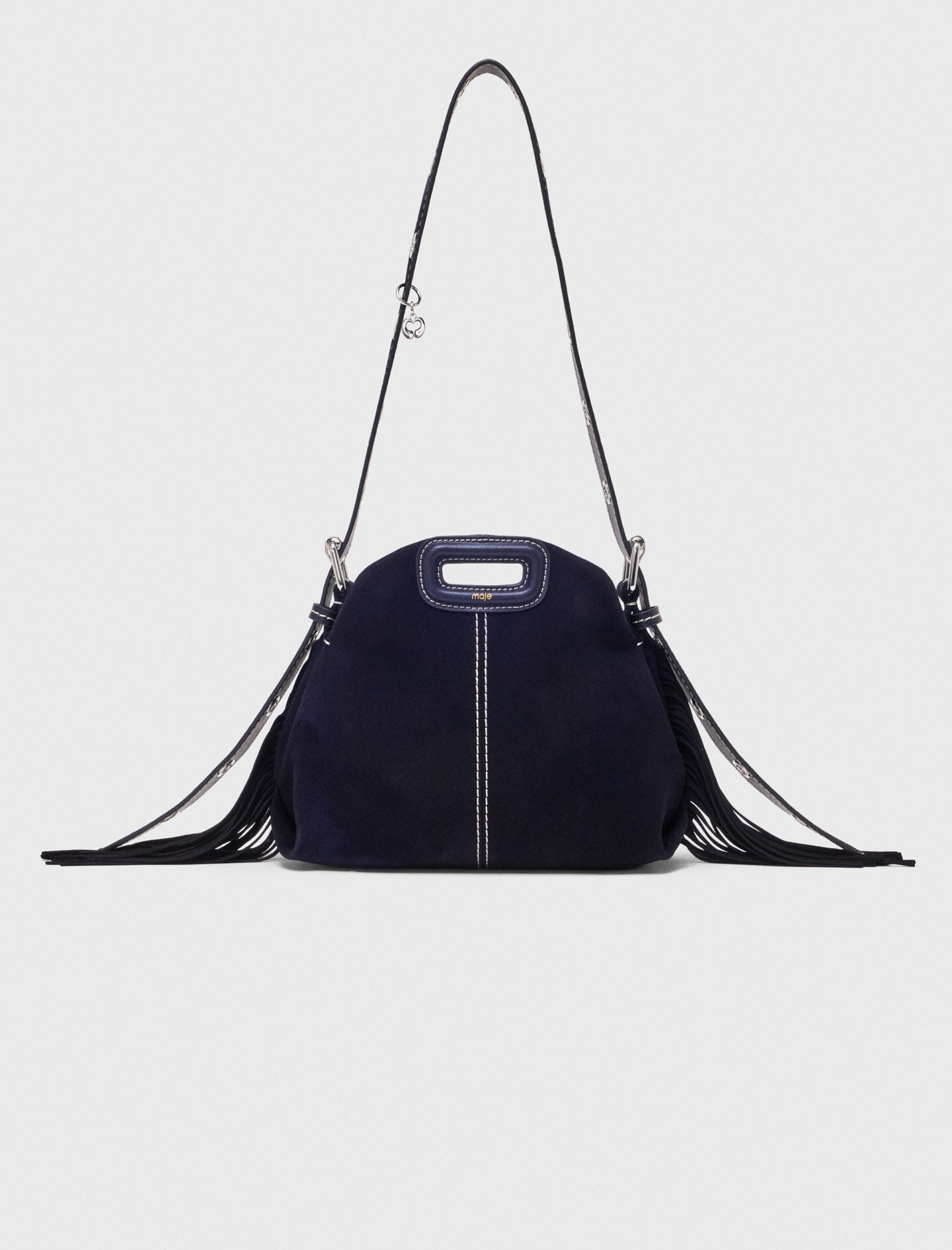 Topstitched suede mini Miss M bag 12