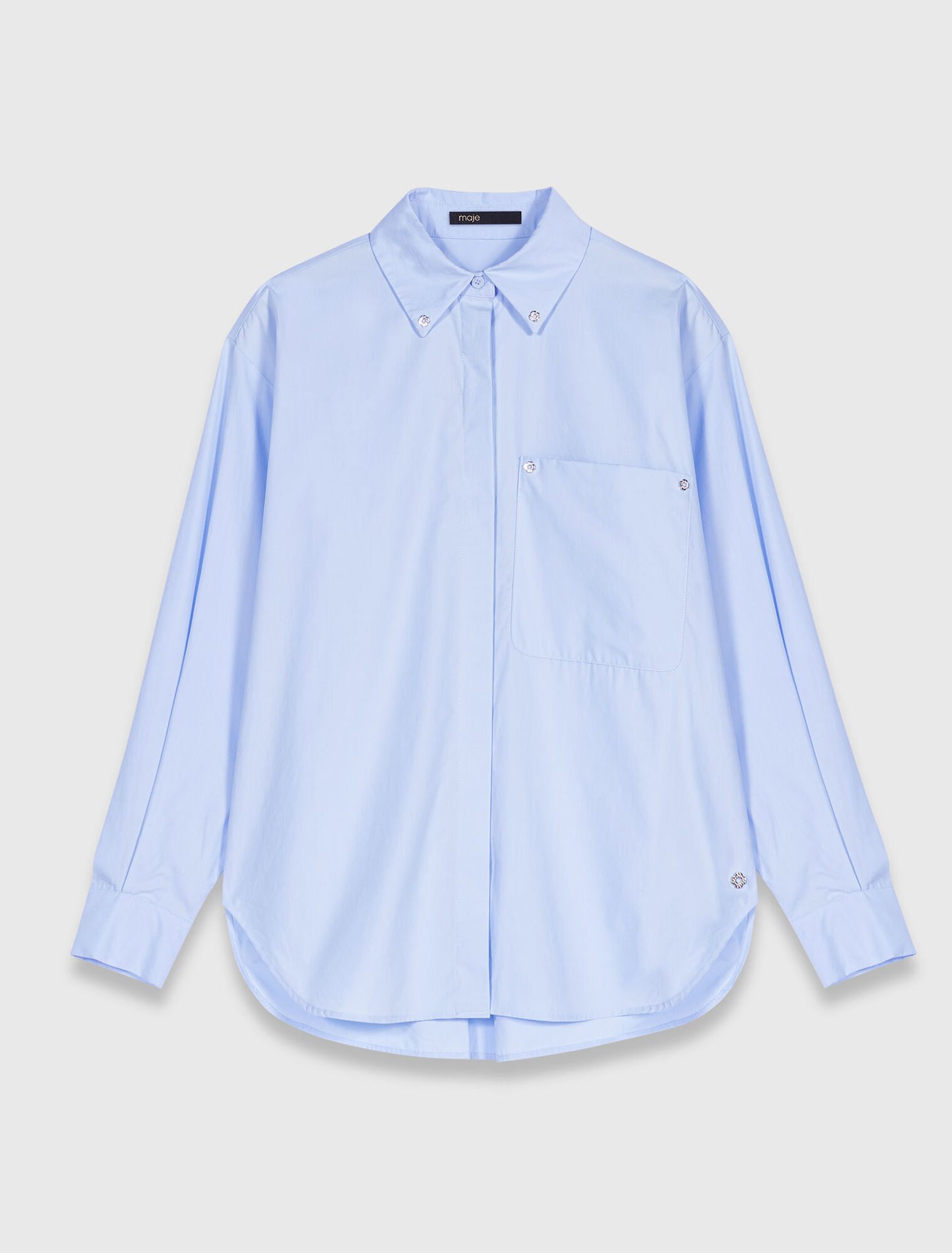 Long poplin shirt